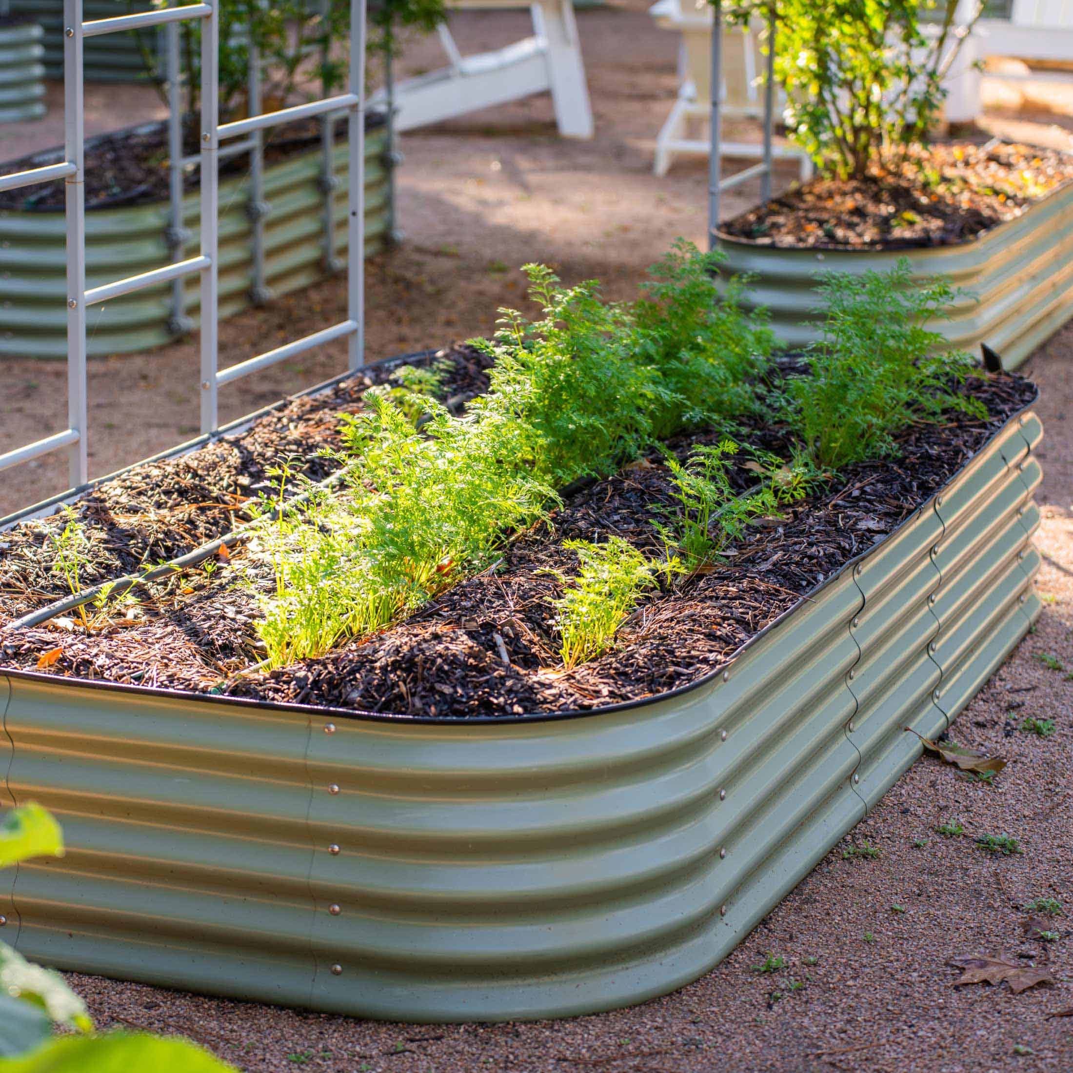 17" Tall 10 In 1 Jumbo Modular Metal Raised Garden Bed Kit - Image 16
