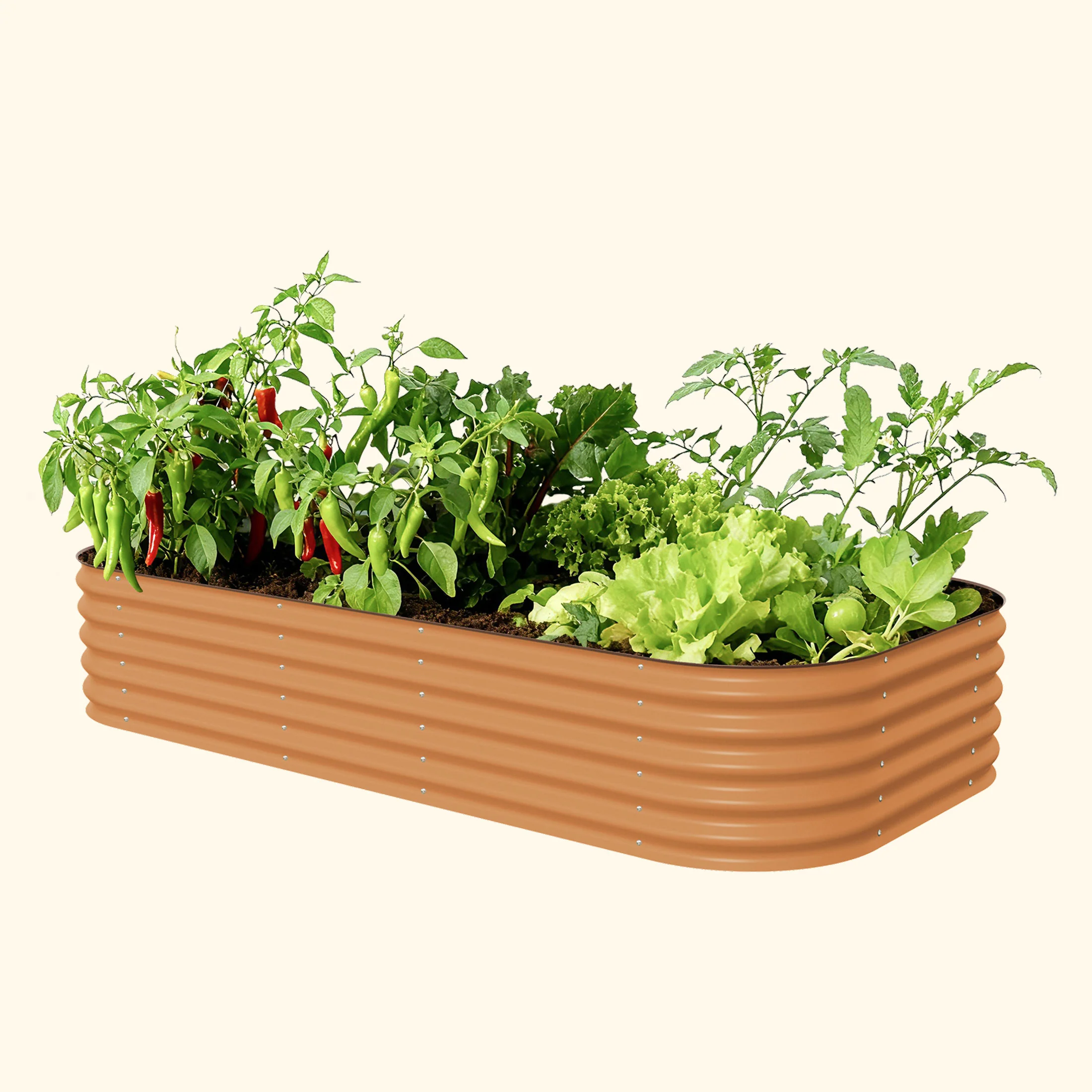 17" Tall 10 In 1 Jumbo Modular Metal Raised Garden Bed Kit - Image 5