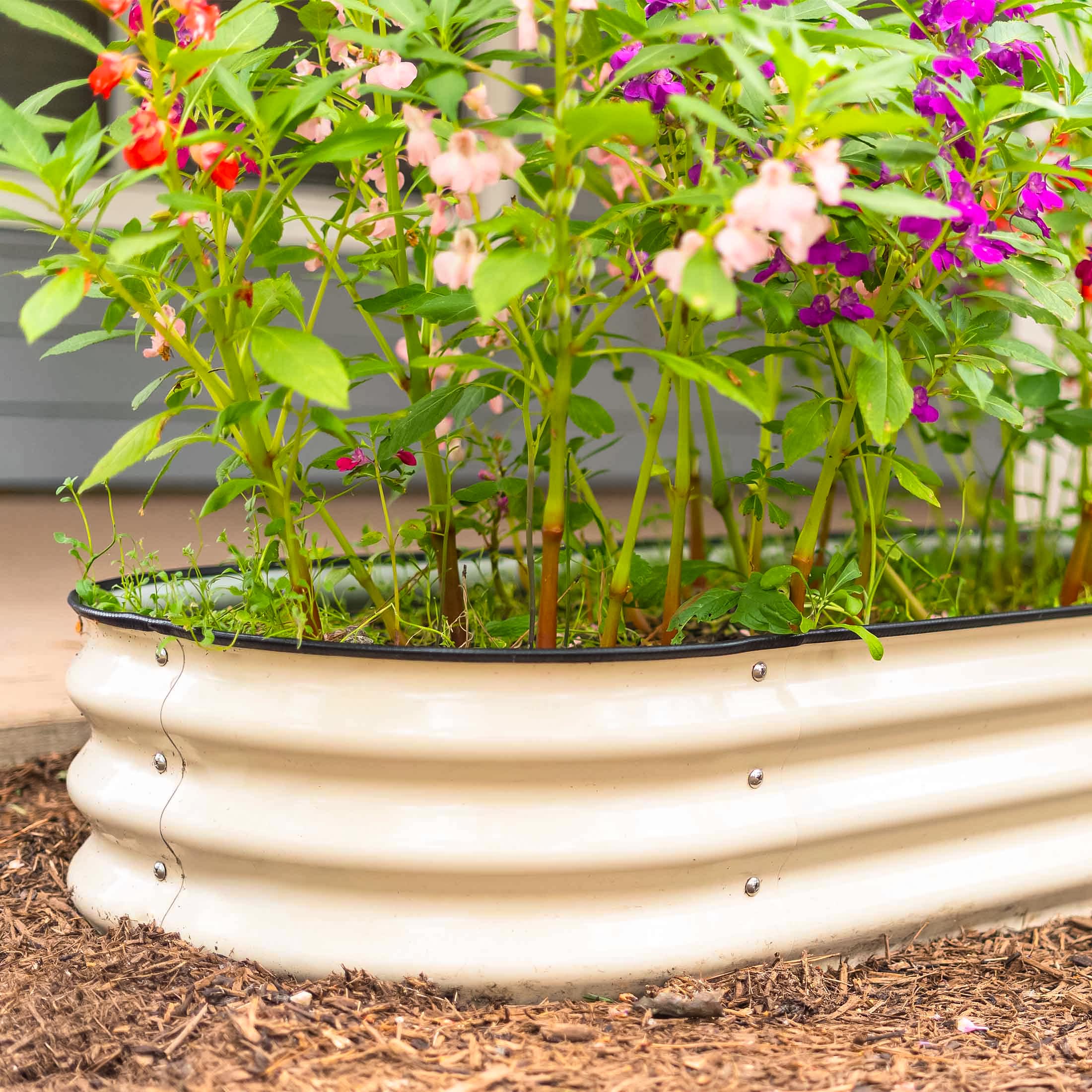 11" Tall 6 In 1 Medium Modular Metal Raised Garden Bed Kit - Image 9