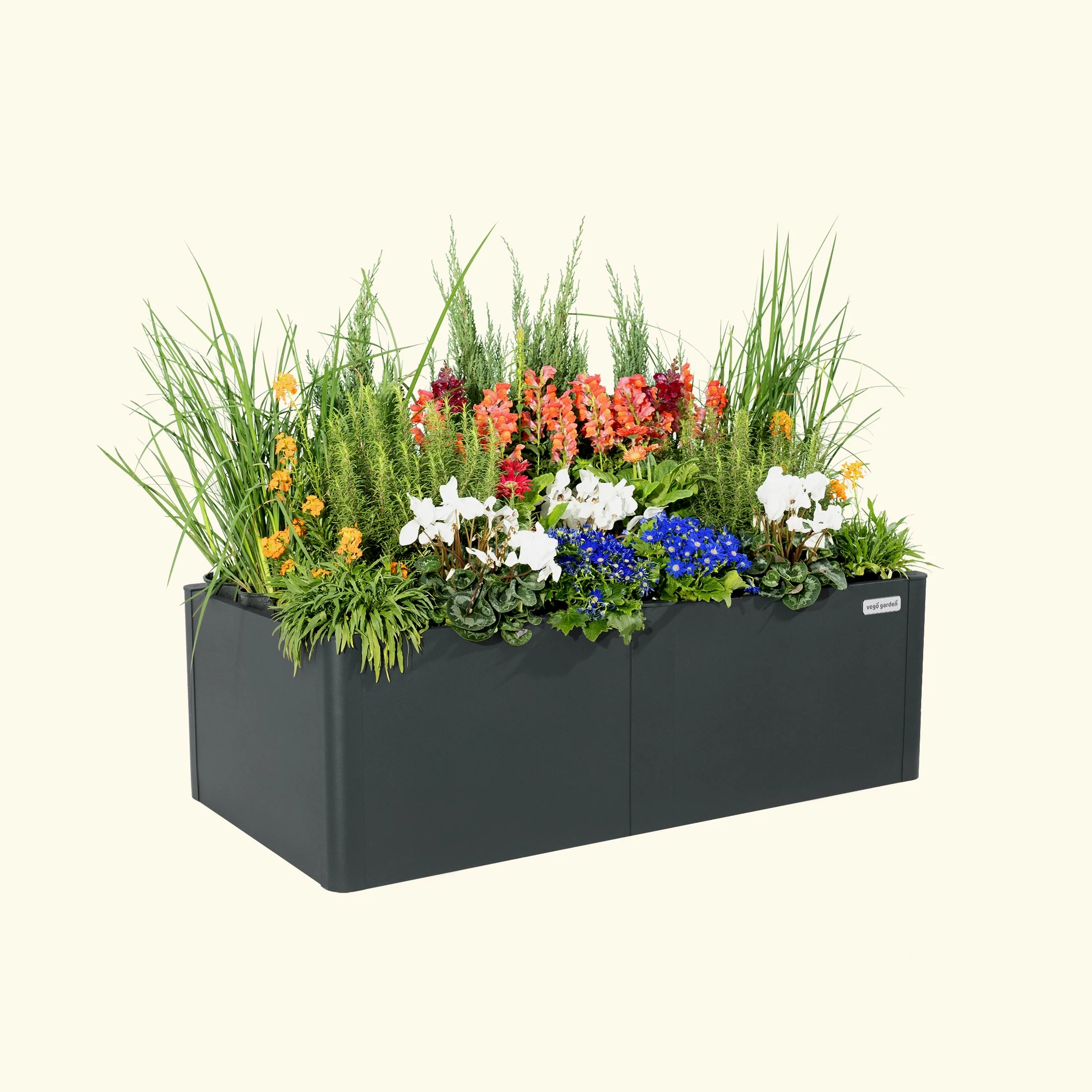 17" Tall Modern 27" x 53" Metal Raised Garden Bed - Image 3