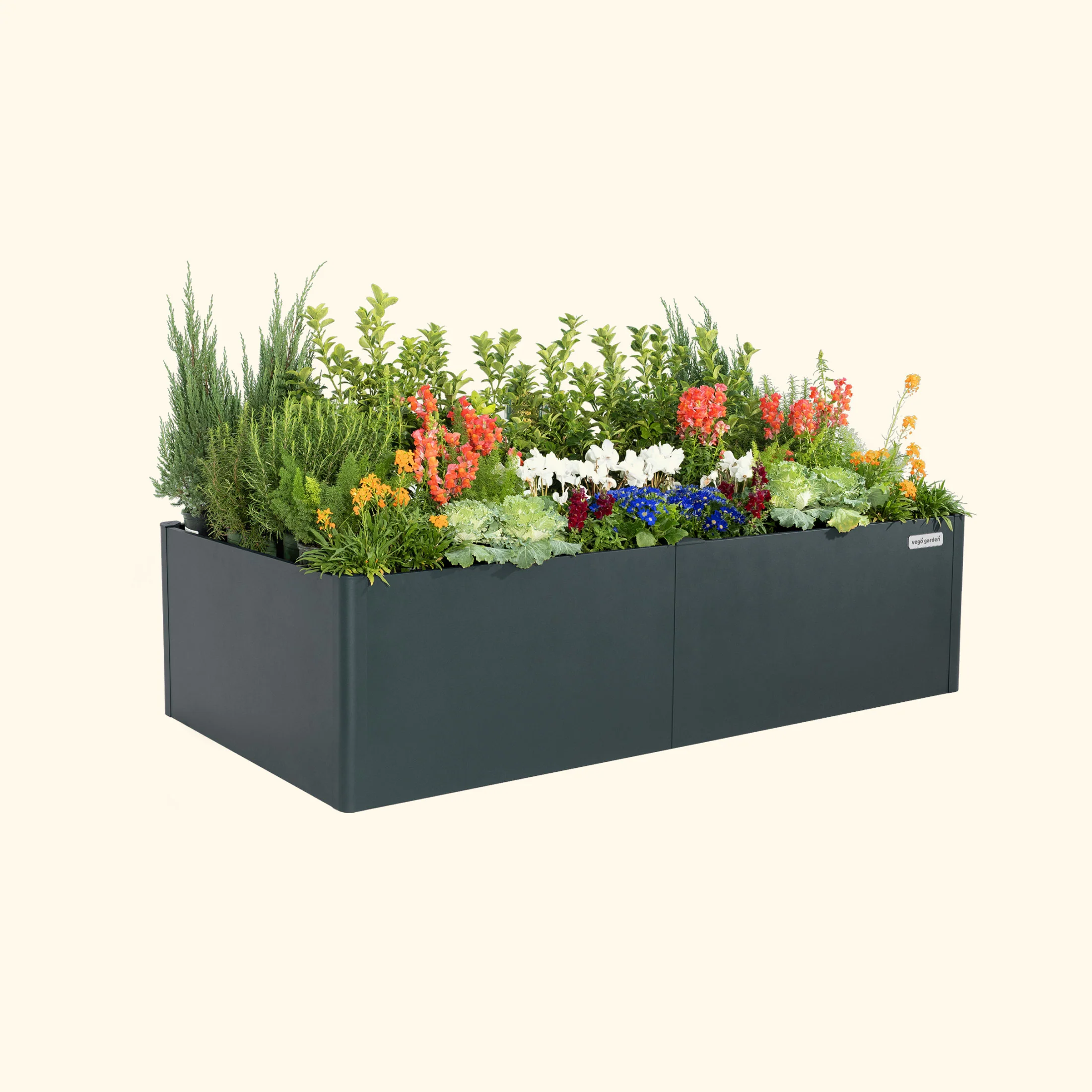 17" Tall Modern 42" x 83" Metal Raised Garden Bed - Image 3