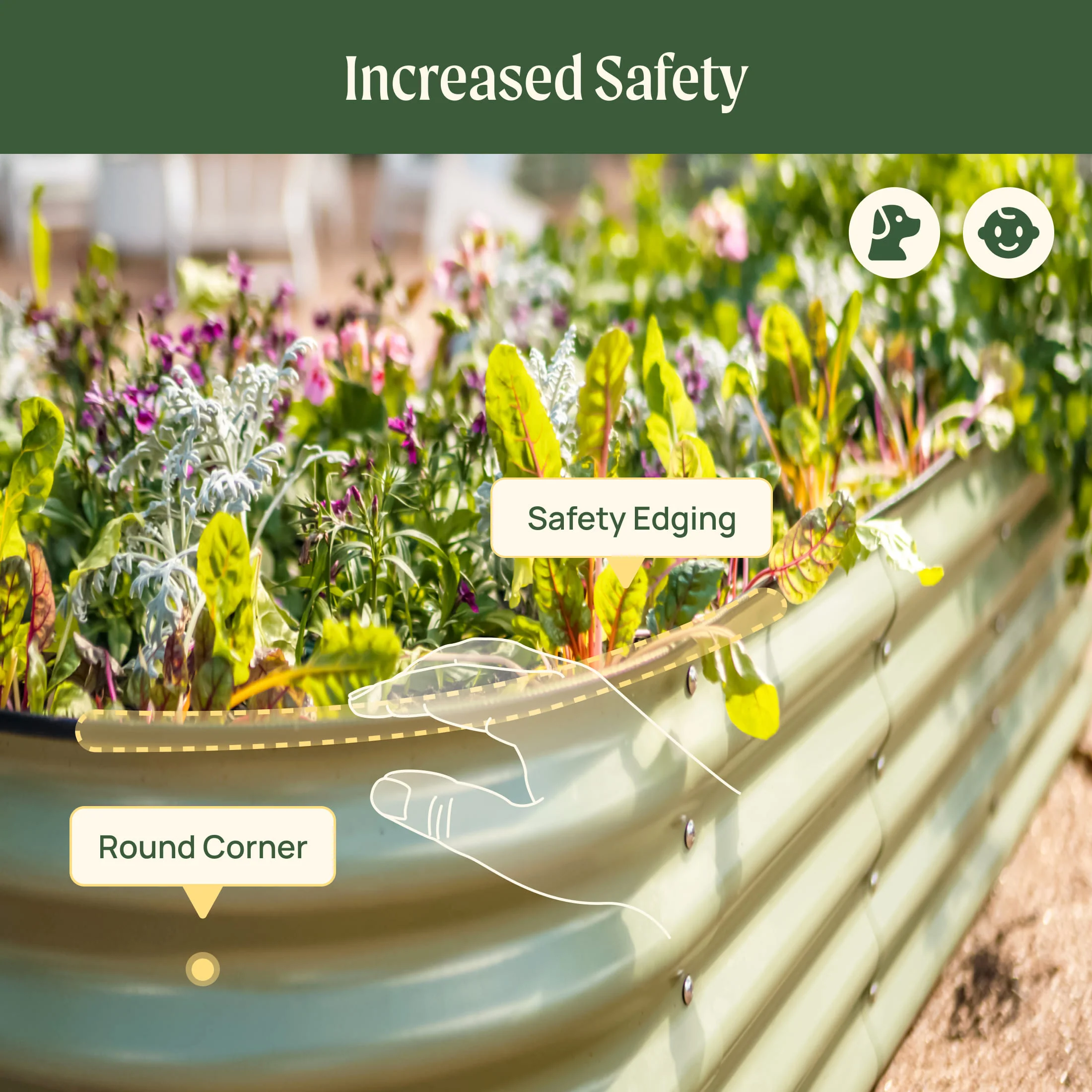 17" Tall X In 1 Giant Modular Metal Raised Garden Bed Kit - Image 16