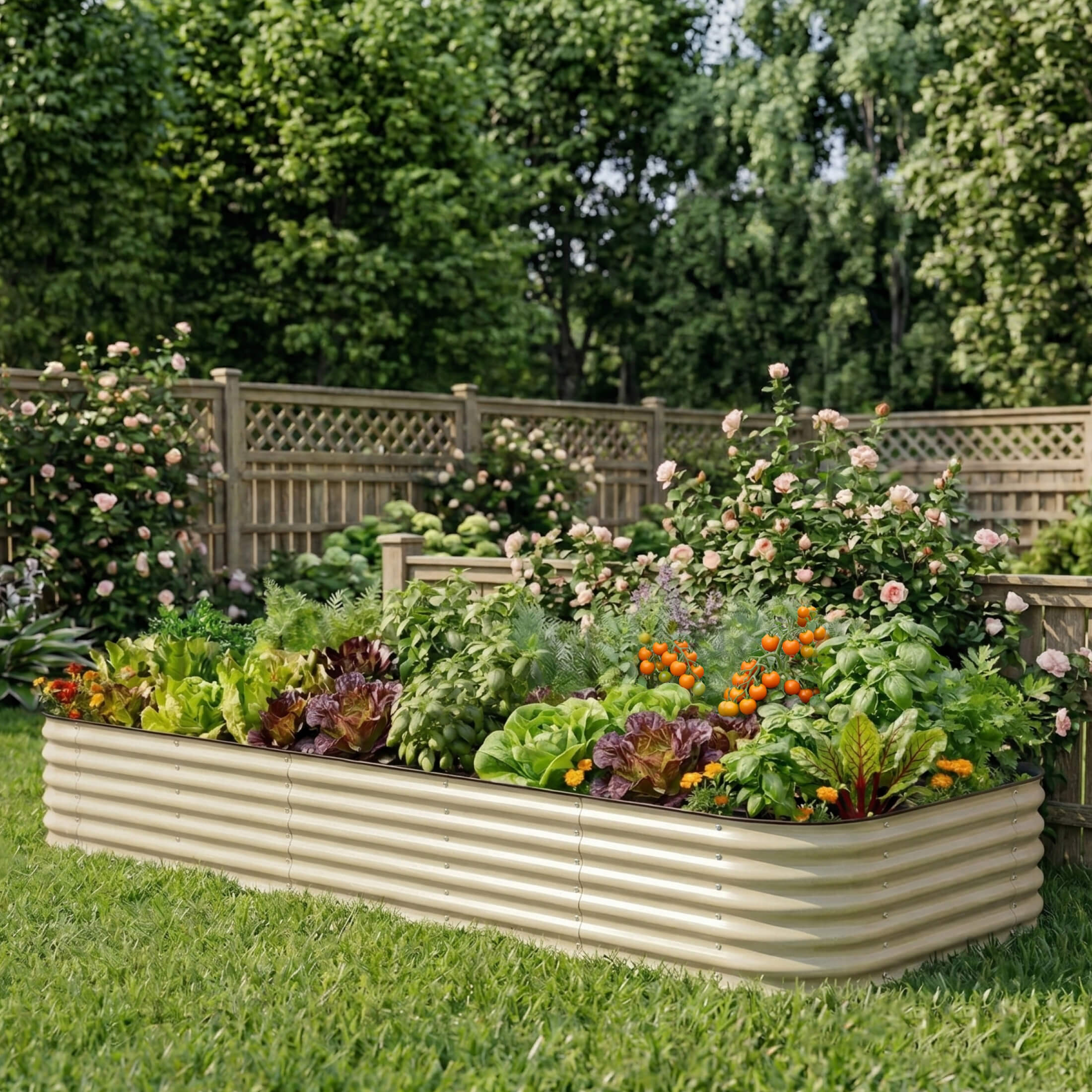 17" Tall X In 1 Giant Modular Metal Raised Garden Bed Kit - Image 9