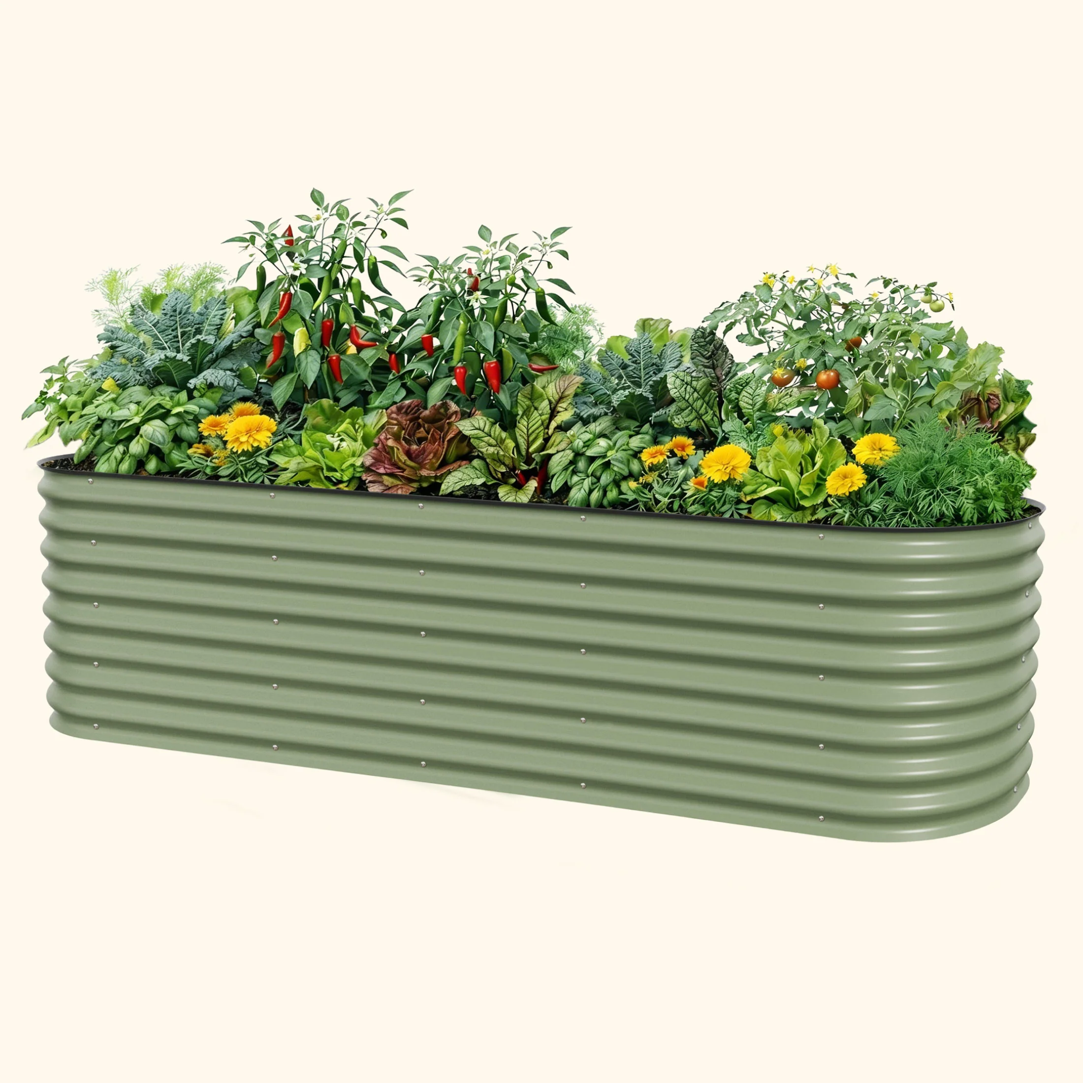 26" Tall 10 In 1 Jumbo Modular Metal Raised Garden Bed Kit - Image 3