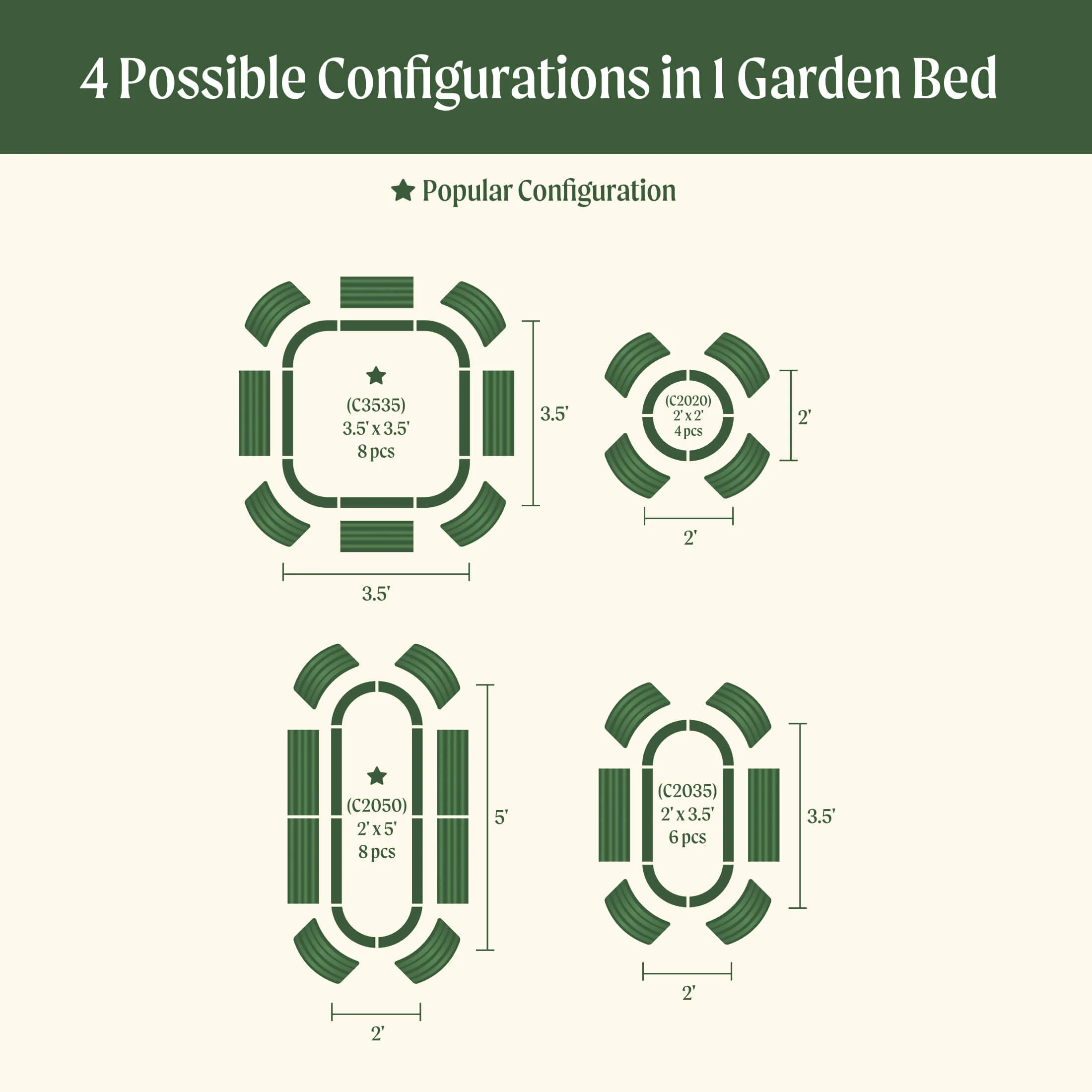32" Extra Tall 4 In 1 Small Modular Metal Raised Garden Bed Kit - Image 11