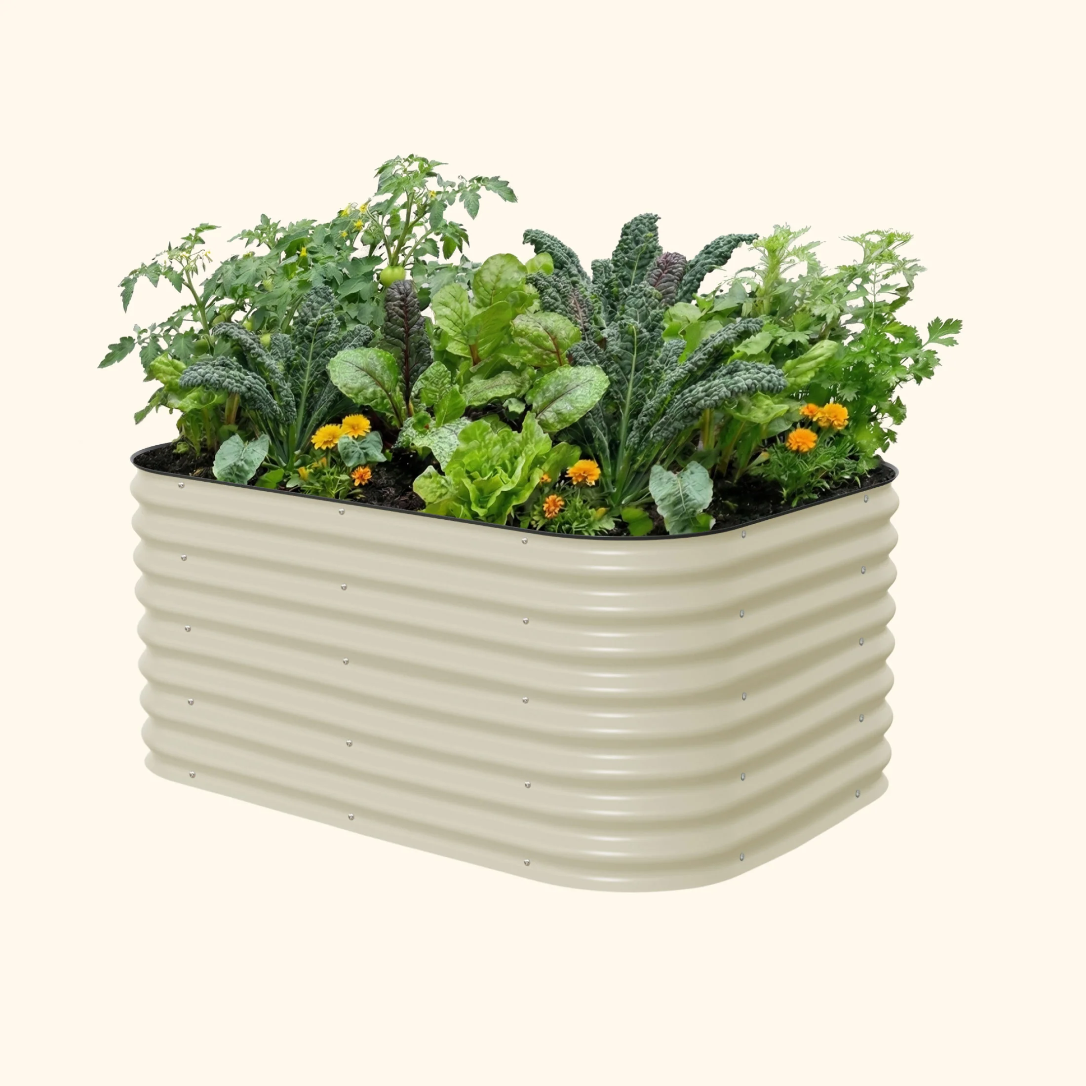 26" Tall 6 In 1 Medium Modular Metal Raised Garden Bed Kit - Image 3