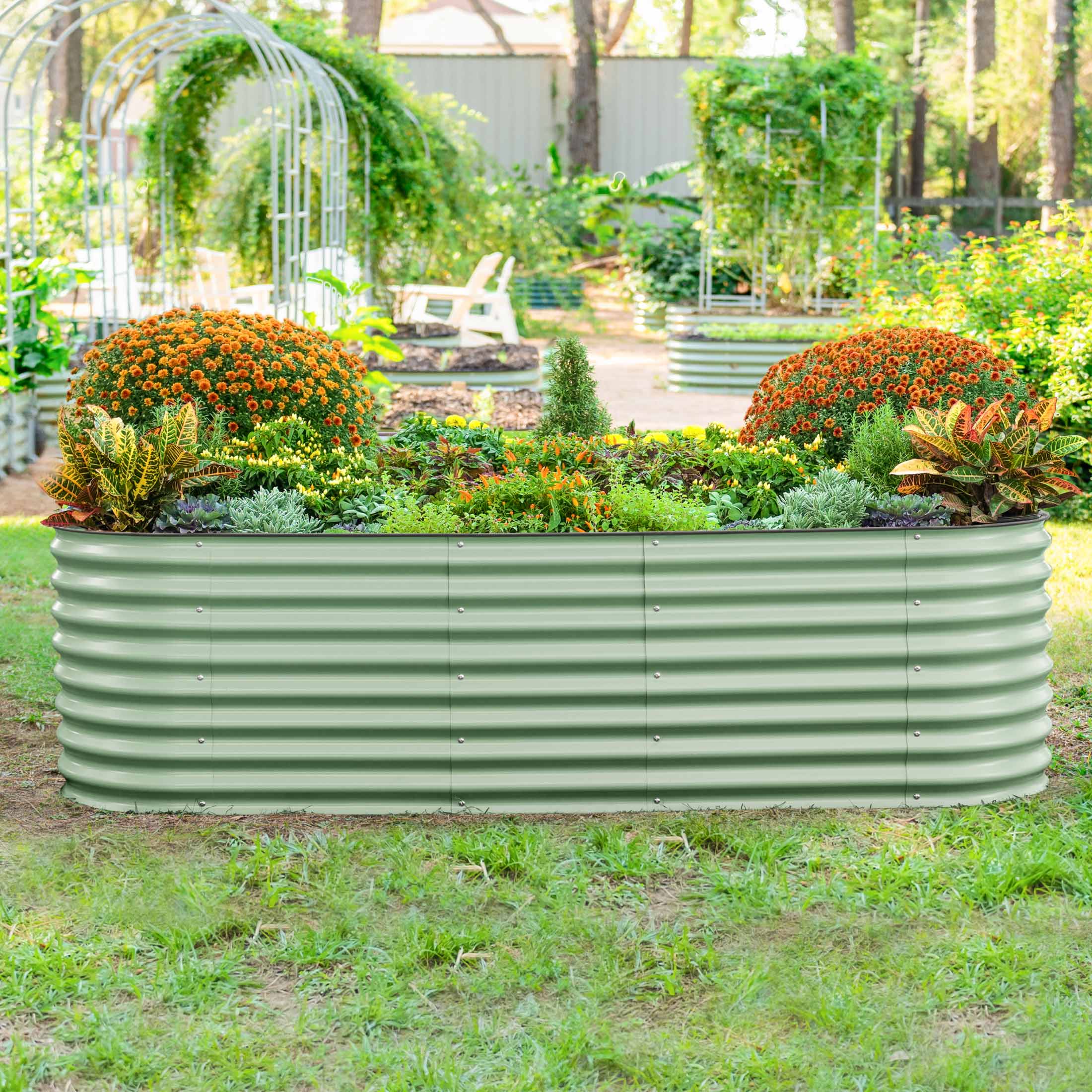 26" Tall 9 In 1 Large Modular Metal Raised Garden Bed Kit - Image 14