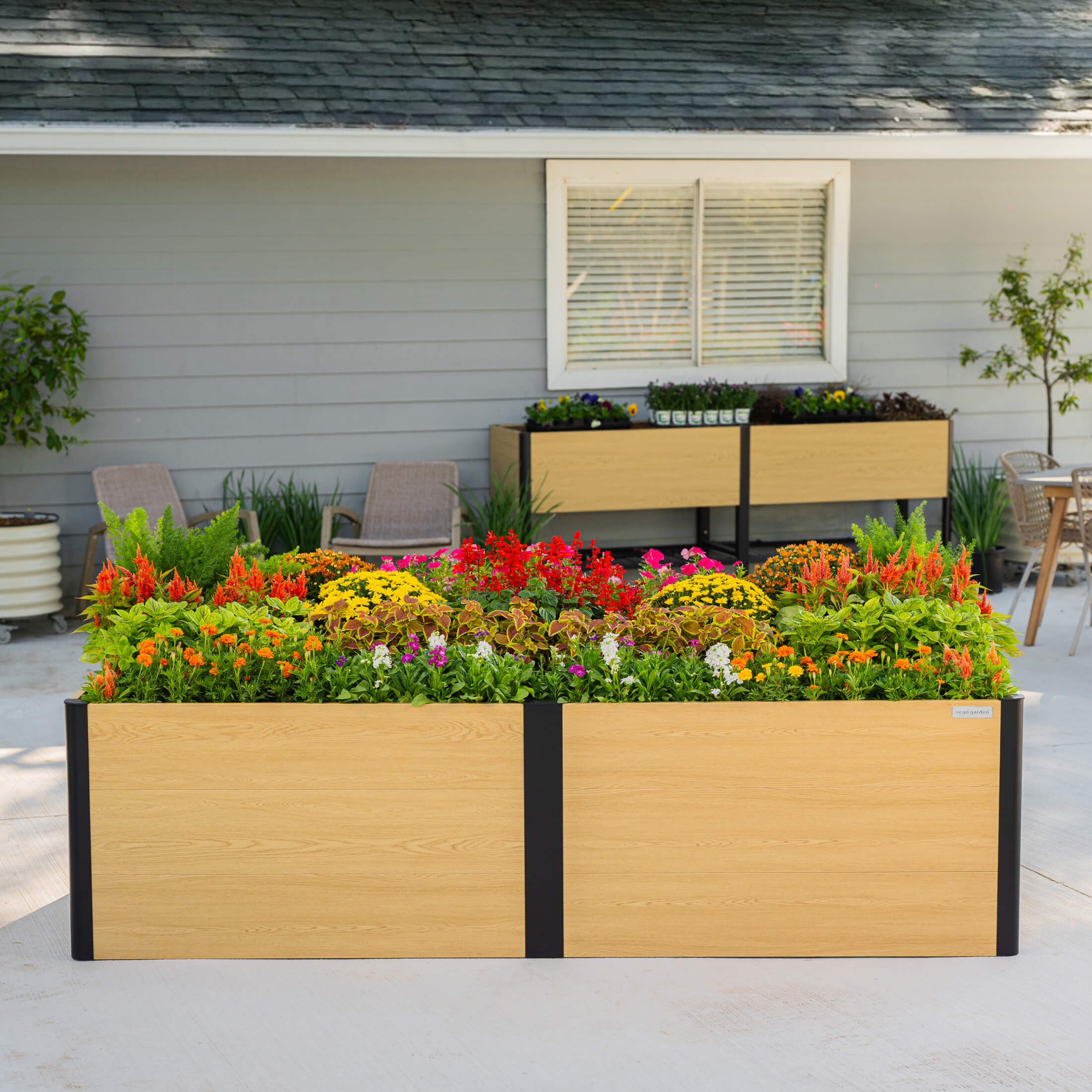 26" Tall Woodgrain 2' x 8' Metal Raised Garden Bed - Image 13