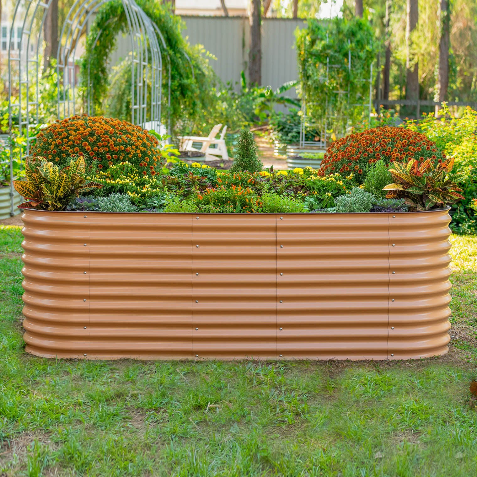 32" Extra Tall 10 In 1 Jumbo Modular Metal Raised Garden Bed Kit - Image 19