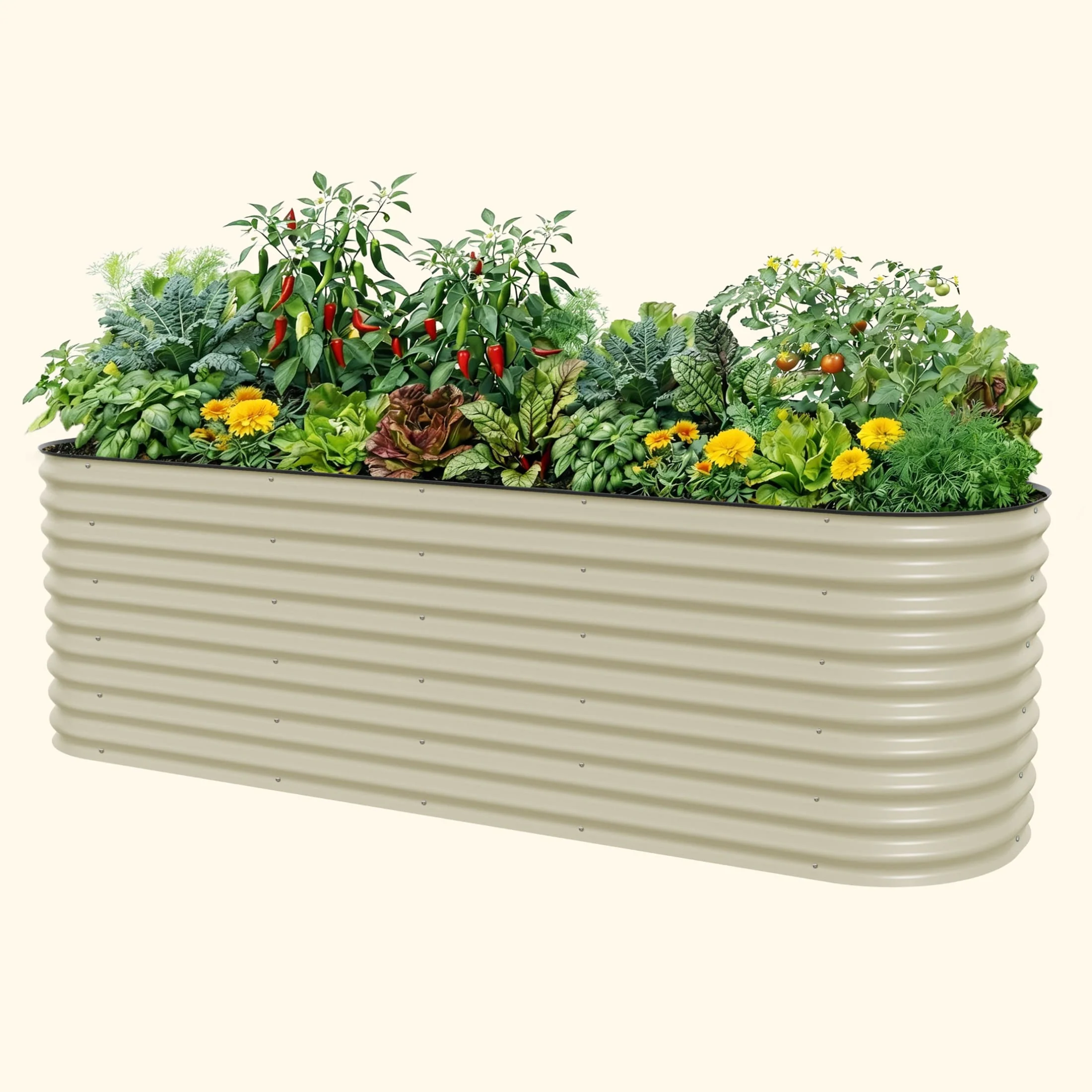 32" Extra Tall 10 In 1 Jumbo Modular Metal Raised Garden Bed Kit - Image 4
