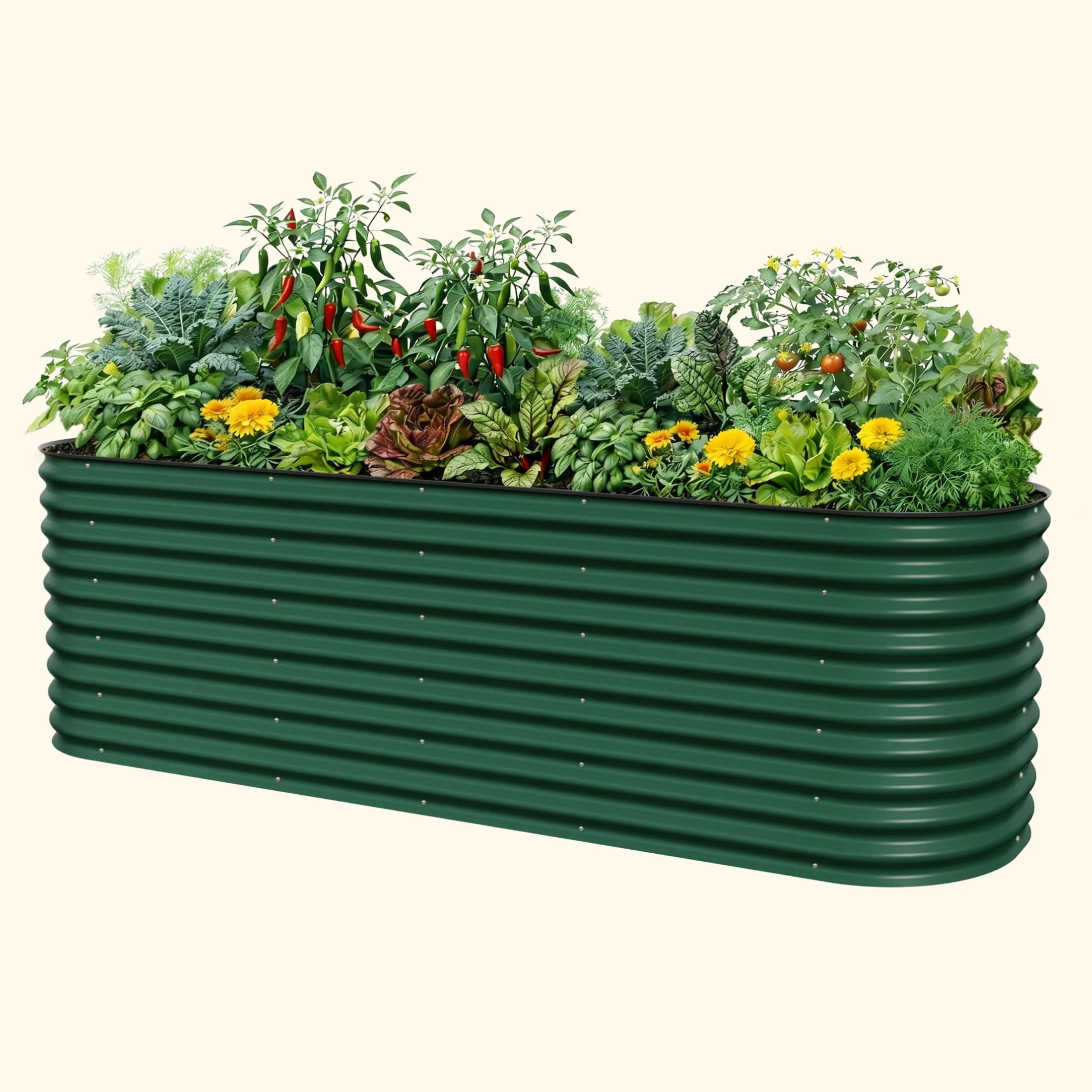 32" Extra Tall 10 In 1 Jumbo Modular Metal Raised Garden Bed Kit - Image 5