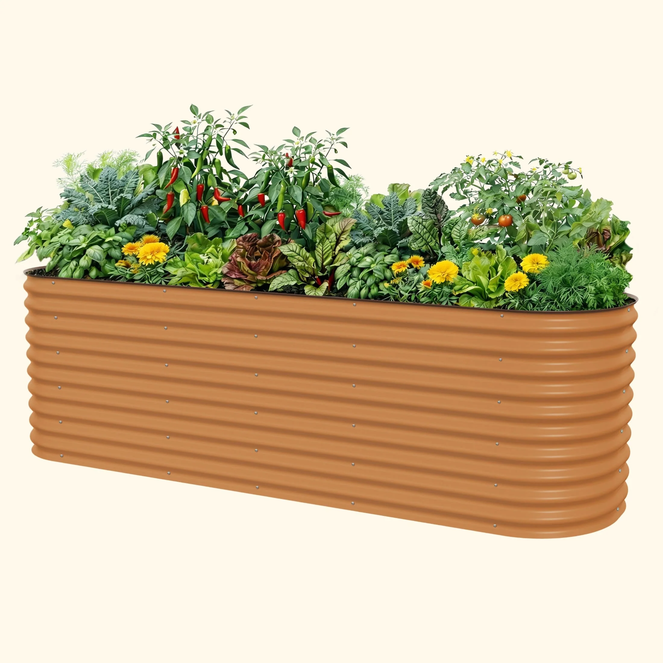 32" Extra Tall 10 In 1 Jumbo Modular Metal Raised Garden Bed Kit - Image 6