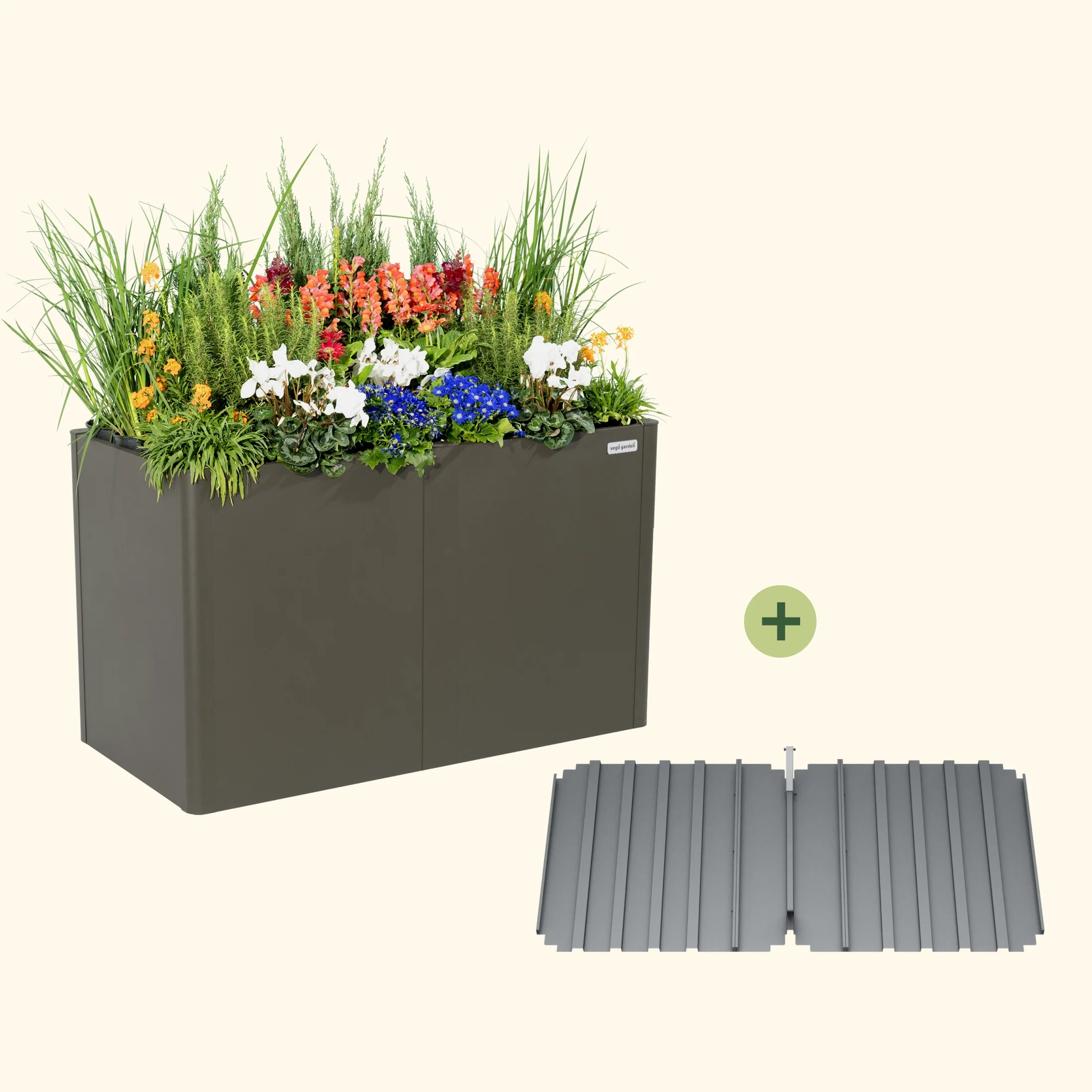 32" Extra Tall Modern 27" x 53" Metal Raised Garden Beds  - With Intermediate Floor - Image 3