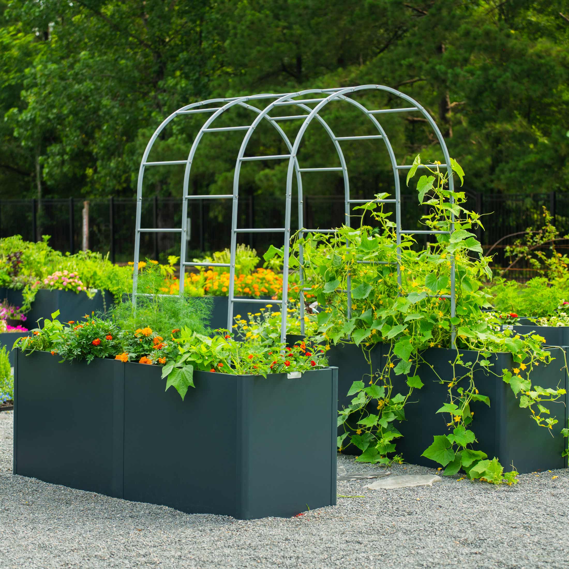 32" Extra Tall Modern 27" x 83" Metal Raised Garden Bed - Image 11
