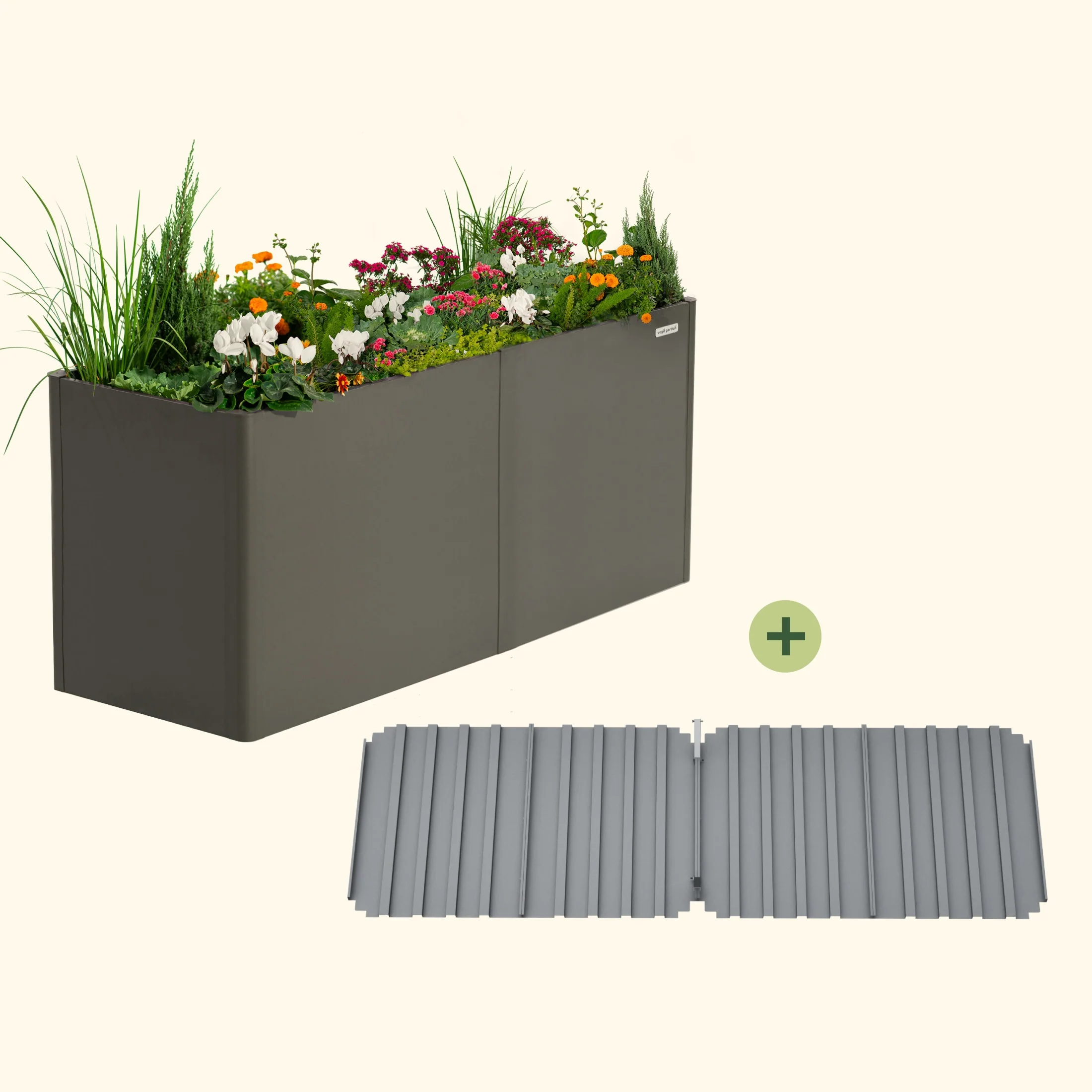 32" Extra Tall Modern 27" x 83" Metal Raised Garden Bed - With Intermediate Floor - Image 3