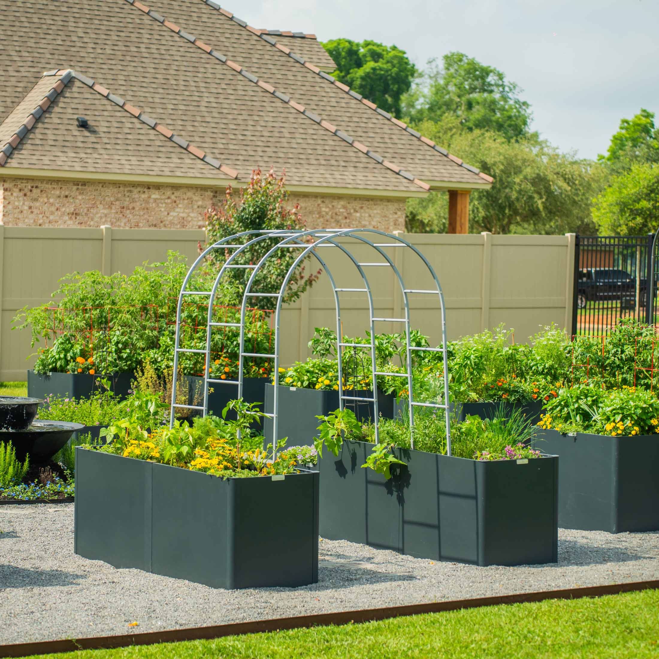 32" Extra Tall Modern 27" x 83" Metal Raised Garden Bed - With Intermediate Floor - Image 7