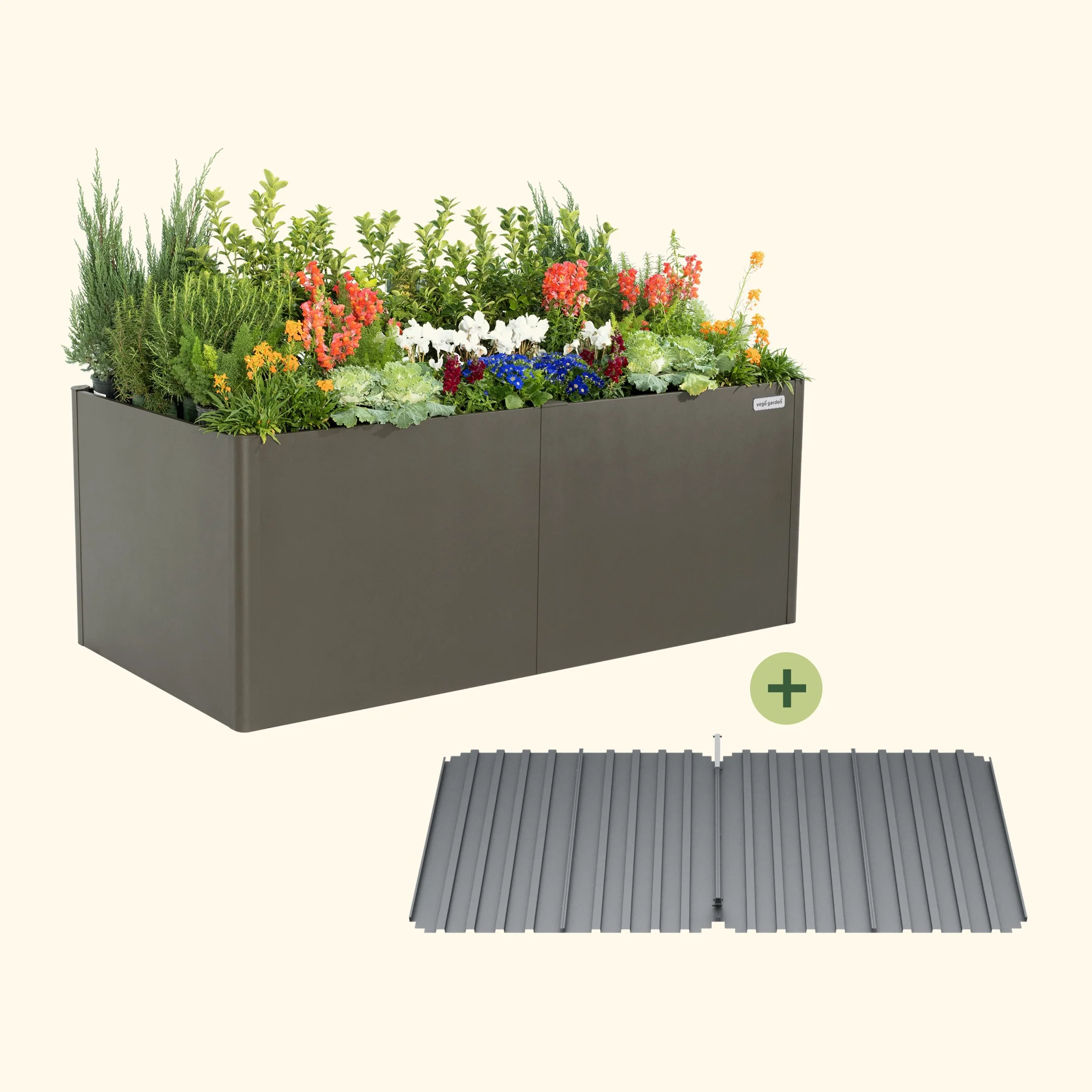 32" Extra Tall Modern 42" x 83" Metal Raised Garden Bed - With Intermediate Floor - Image 3