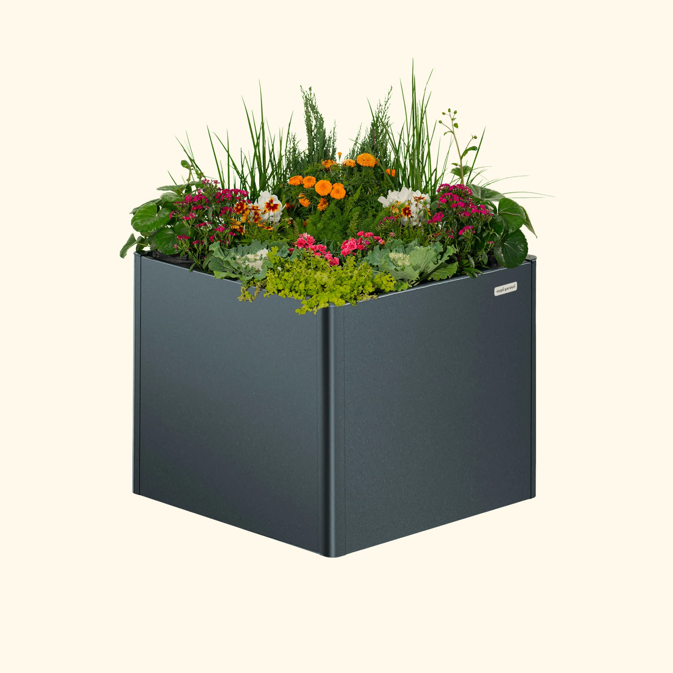 32" Extra Tall Modern 42" x 42" Metal Raised Garden Bed - Image 3