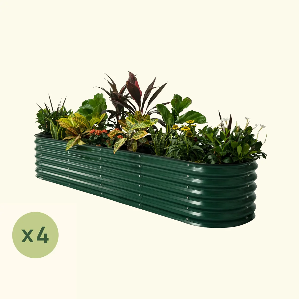 4-Pack 17" Tall 9 In 1 Large Modular Metal Raised Garden Bed Kit - Image 4