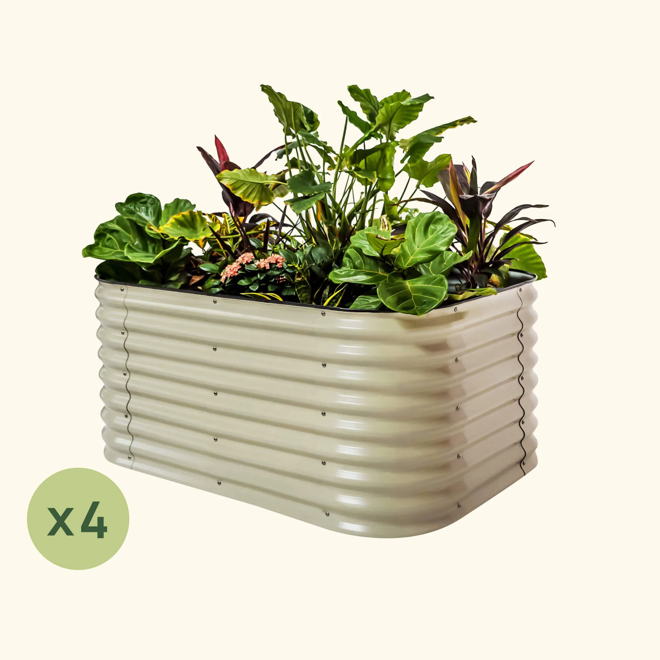 4-Pack 26" Tall 6 In 1 Medium Modular Metal Raised Garden Bed Kit - Image 3