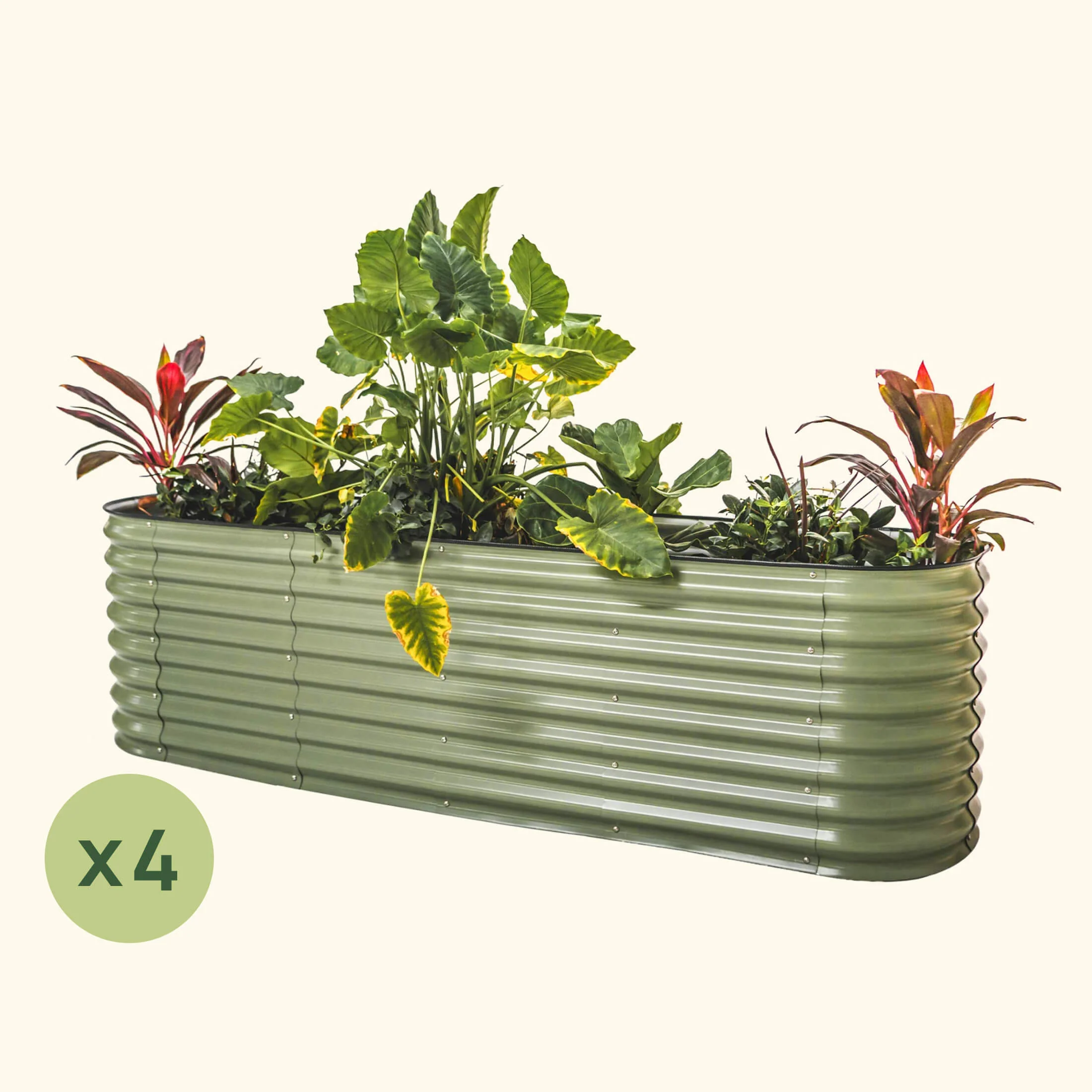 4-Pack 26" Tall 9 In 1 Large Modular Metal Raised Garden Bed Kit - Image 3