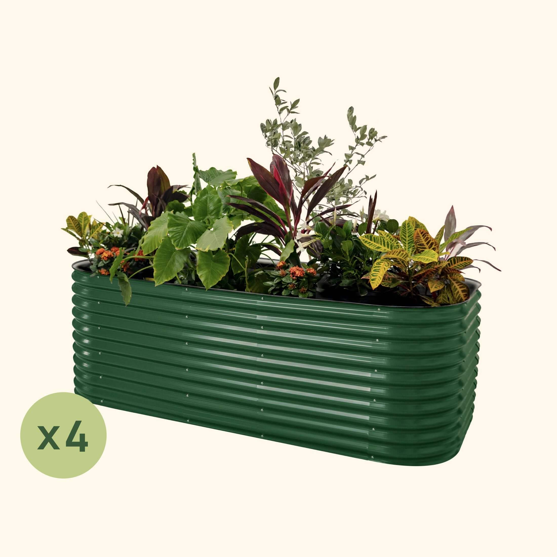 4-Pack 32" Extra Tall 10 In 1 Jumbo Modular Metal Raised Garden Bed Kit - Image 10