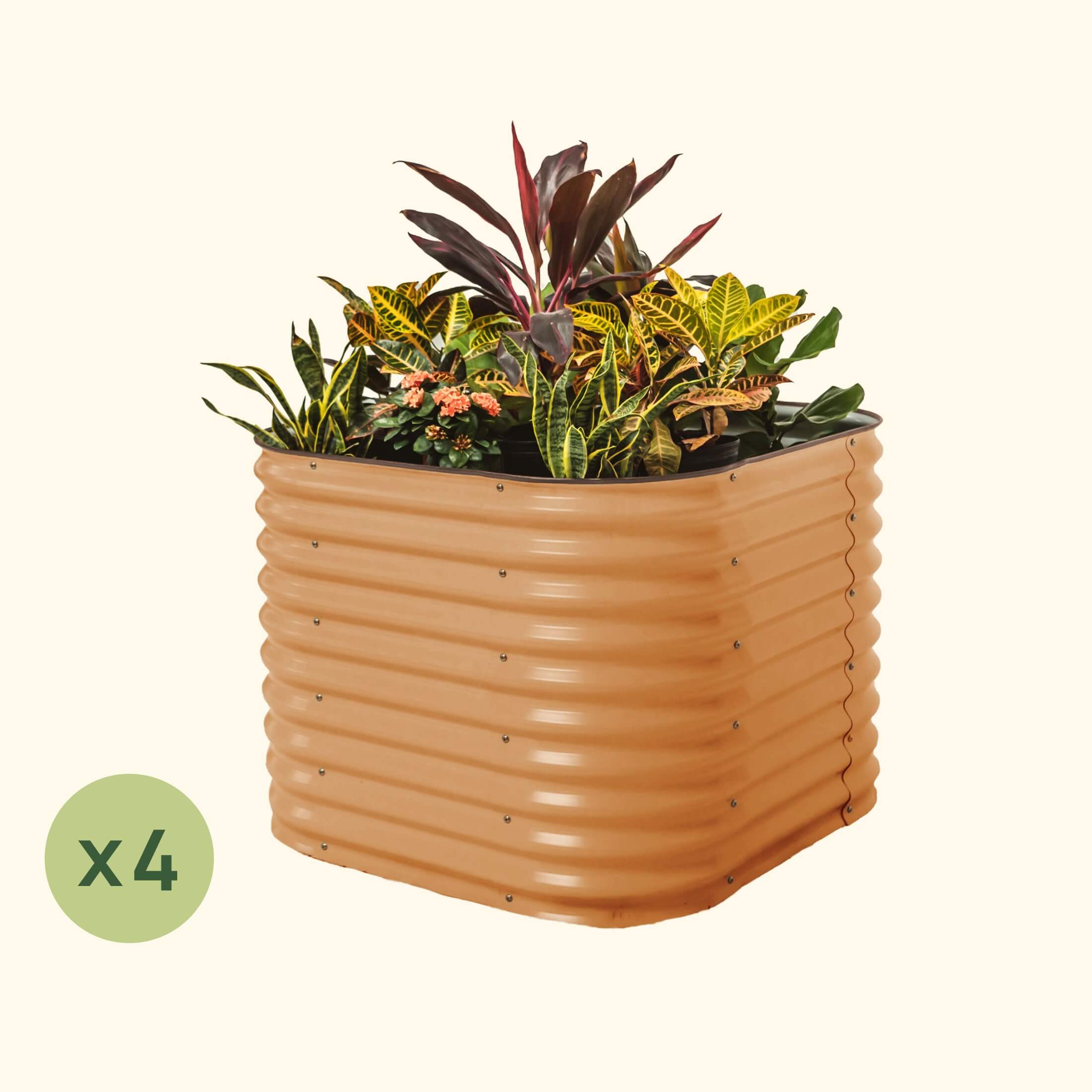 4-Pack 32" Extra Tall 4 In 1 Small Modular Metal Raised Garden Bed Kit - Image 6