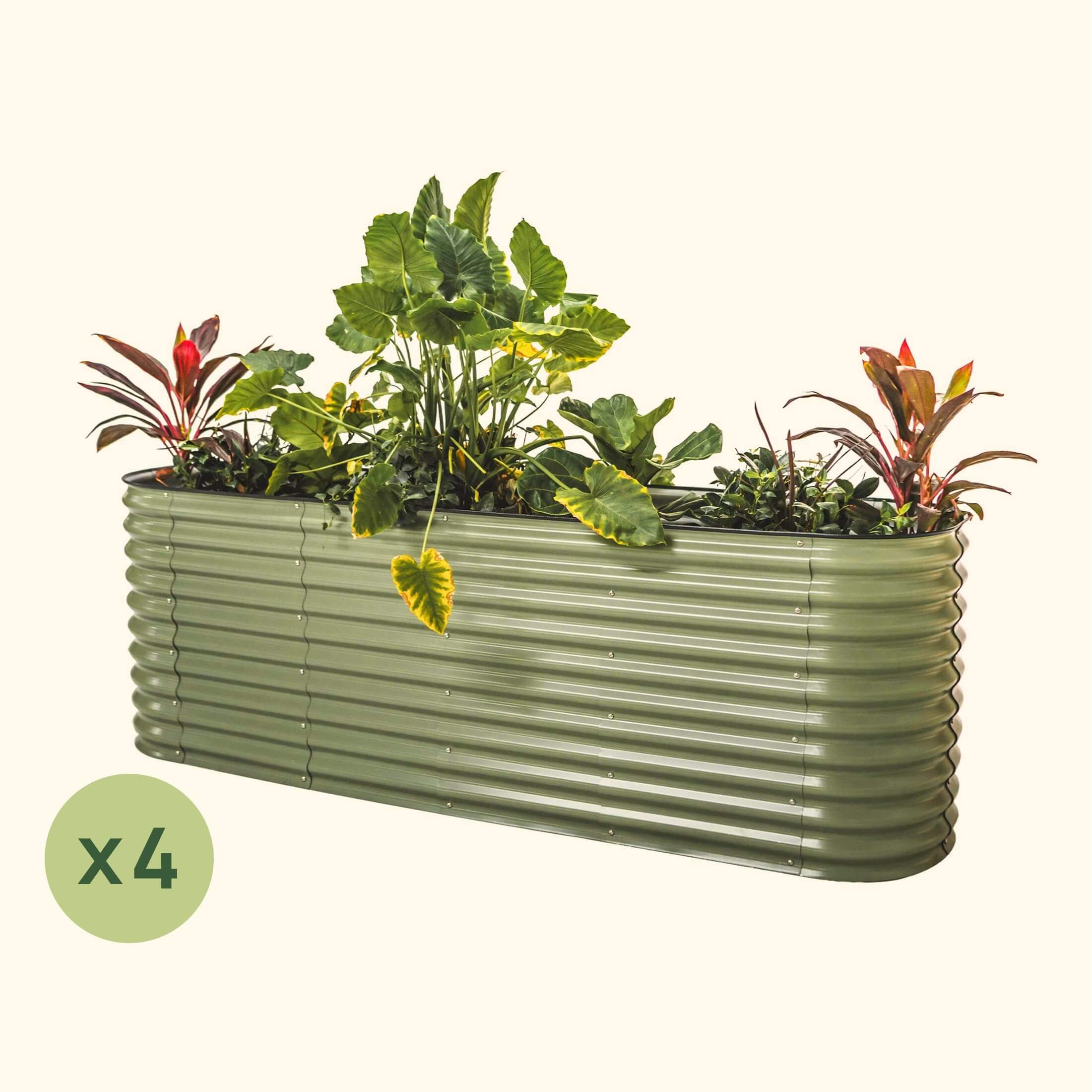4-Pack 32" Extra Tall 9 In 1 Large Modular Metal Raised Garden Bed Kit - Image 10