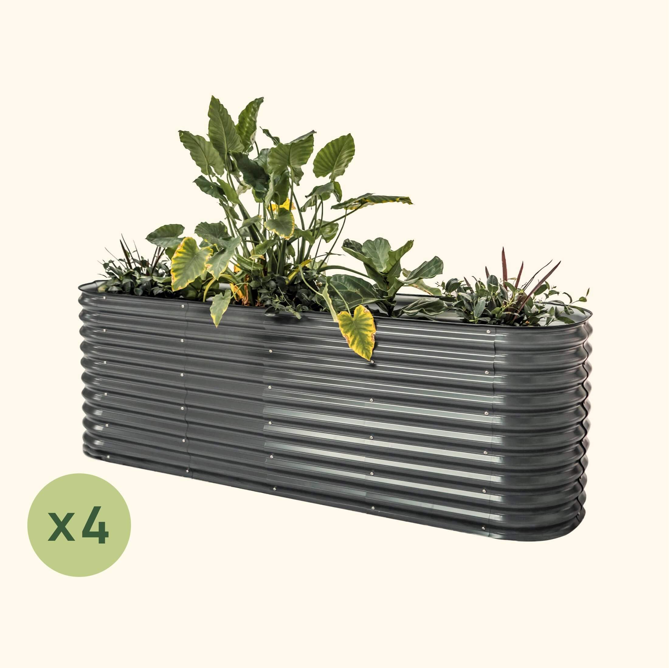 4-Pack 32" Extra Tall 9 In 1 Large Modular Metal Raised Garden Bed Kit - Image 9