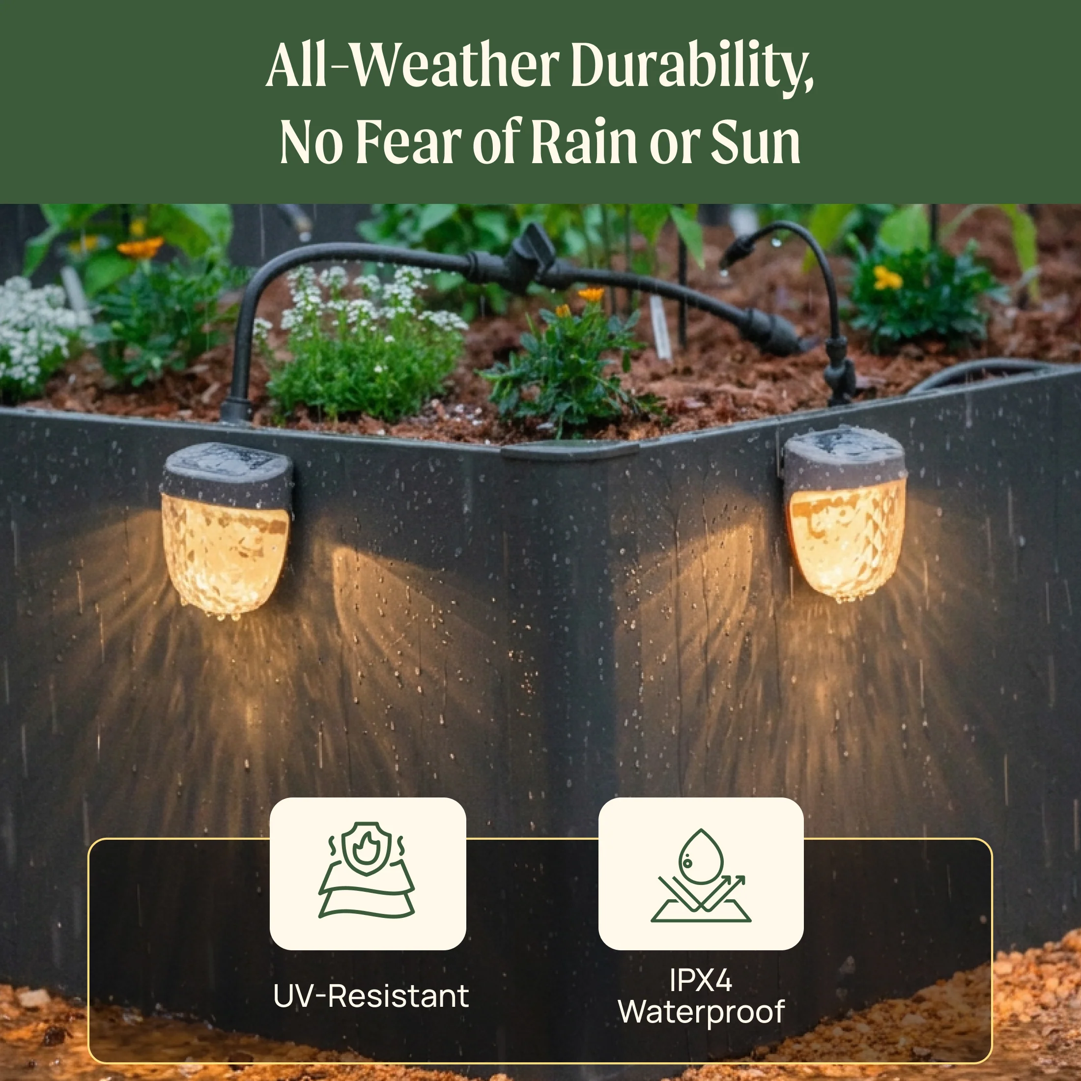 Diamond Garden Solar Light - Flat Mount - Image 26