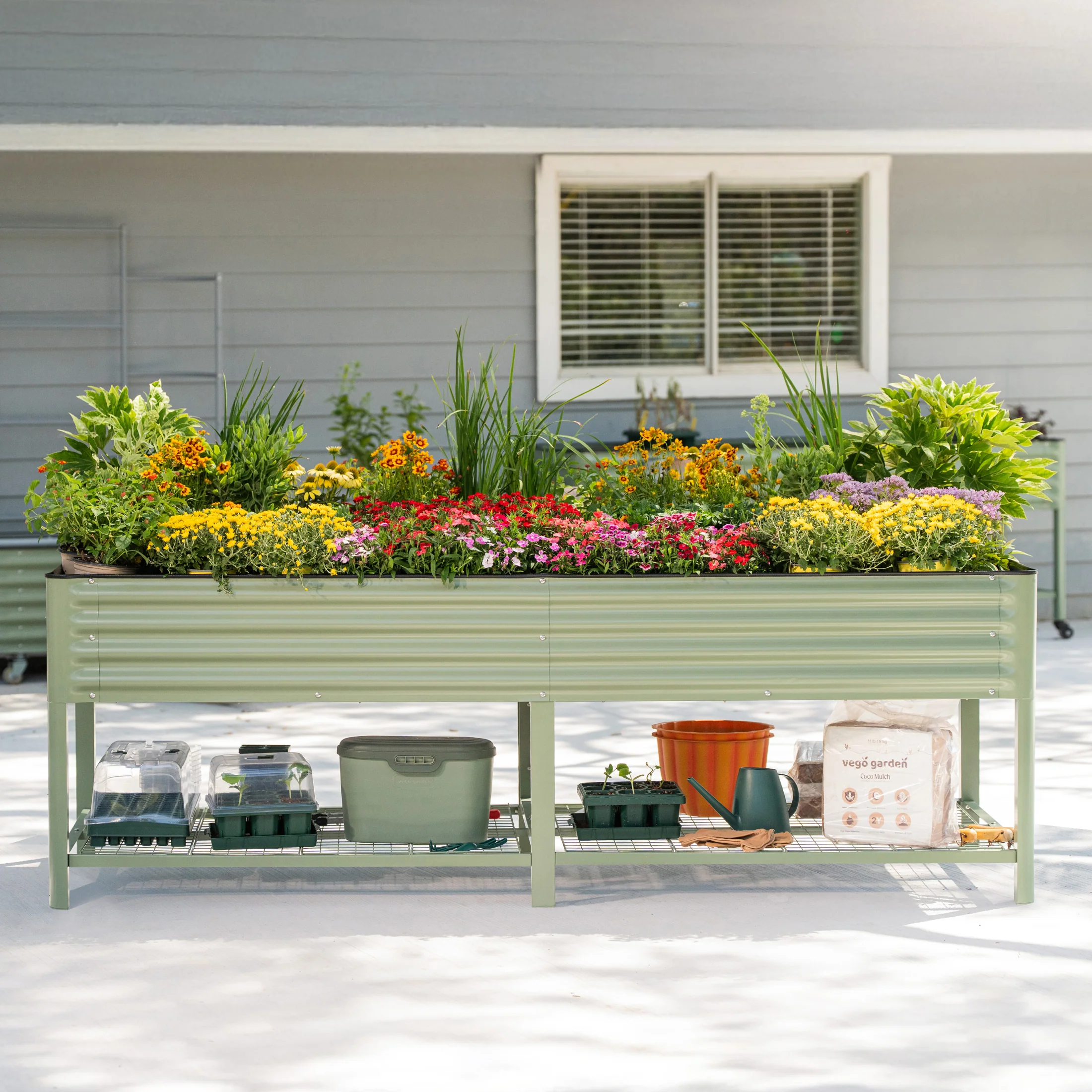 Elevated Garden Bed - Jumbo Series 2.5' x 10' Wheels Included - Image 13
