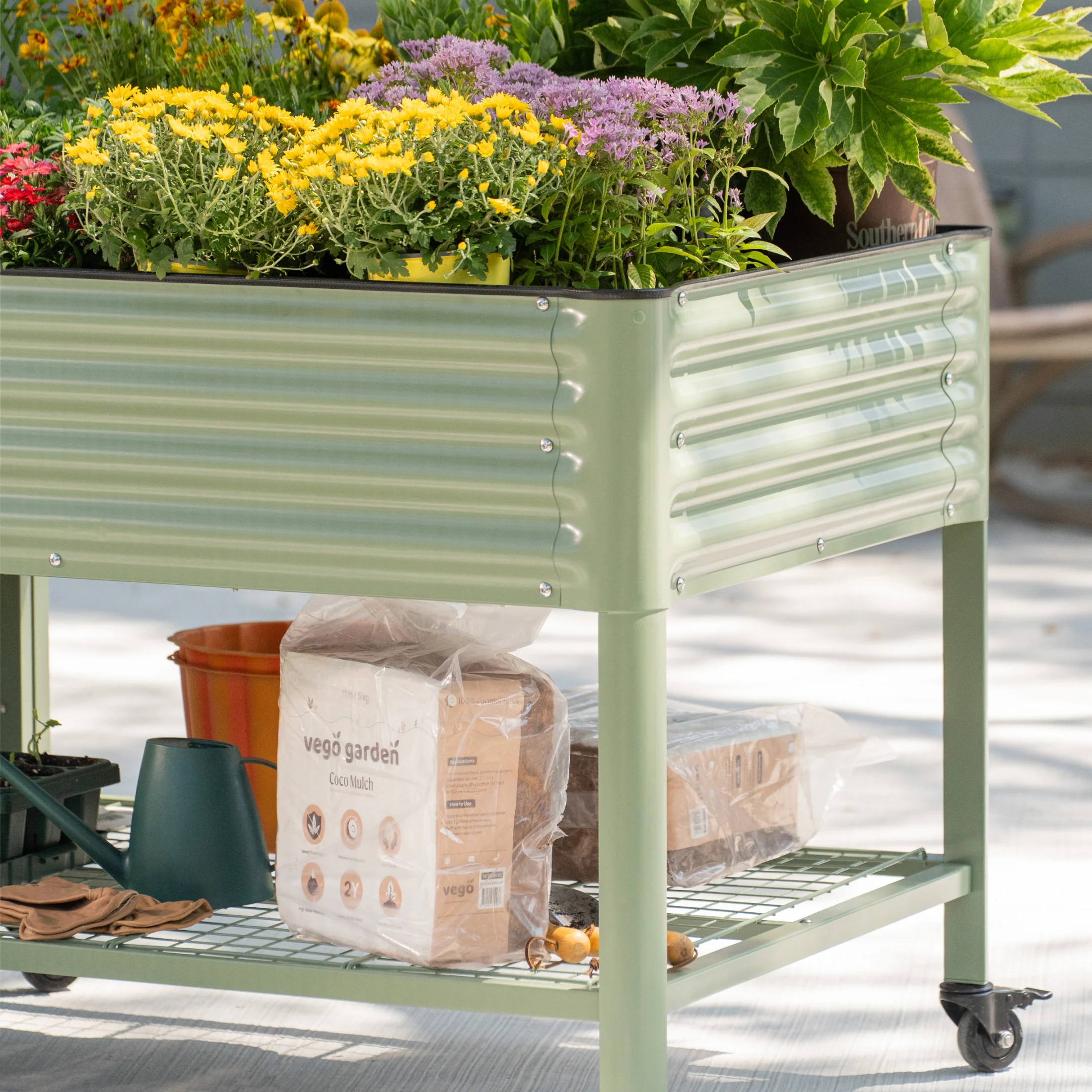 Elevated Garden Bed - Jumbo Series 2.5' x 10' Wheels Included - Image 14