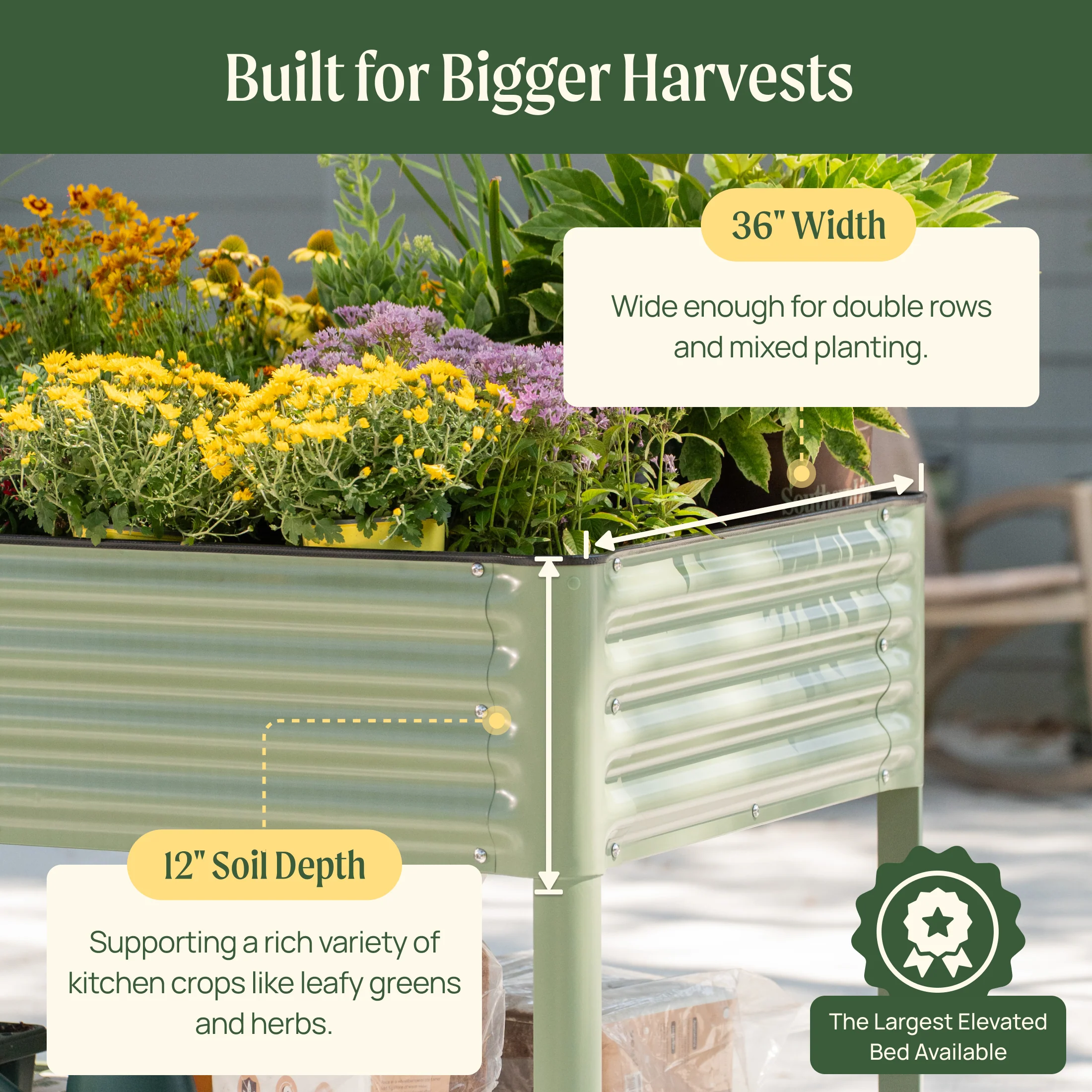 Elevated Garden Bed - Jumbo Series 3' x 8' Wheels Included - Image 10