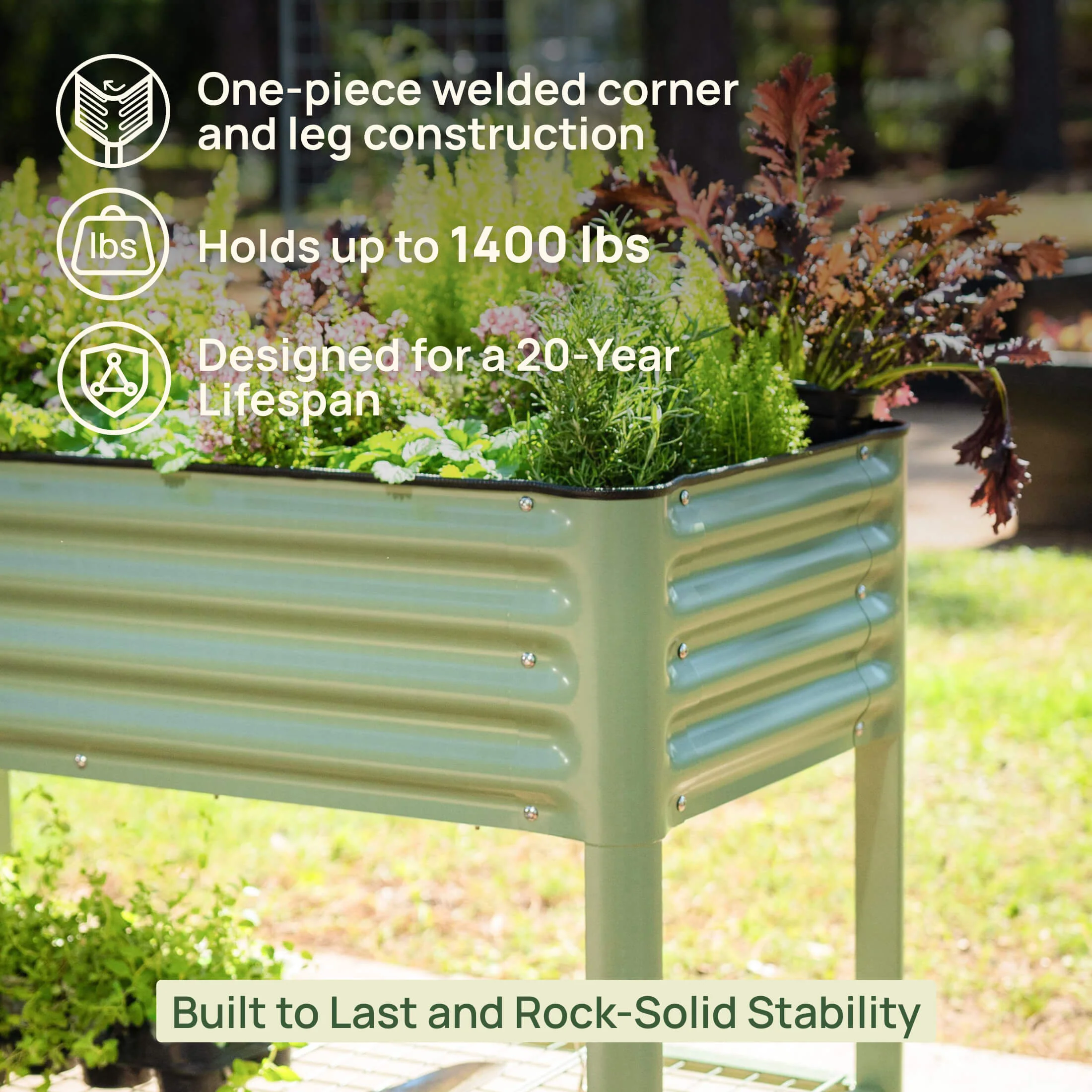 Elevated Garden Bed - 2' x 8' Wheels Included - Image 9