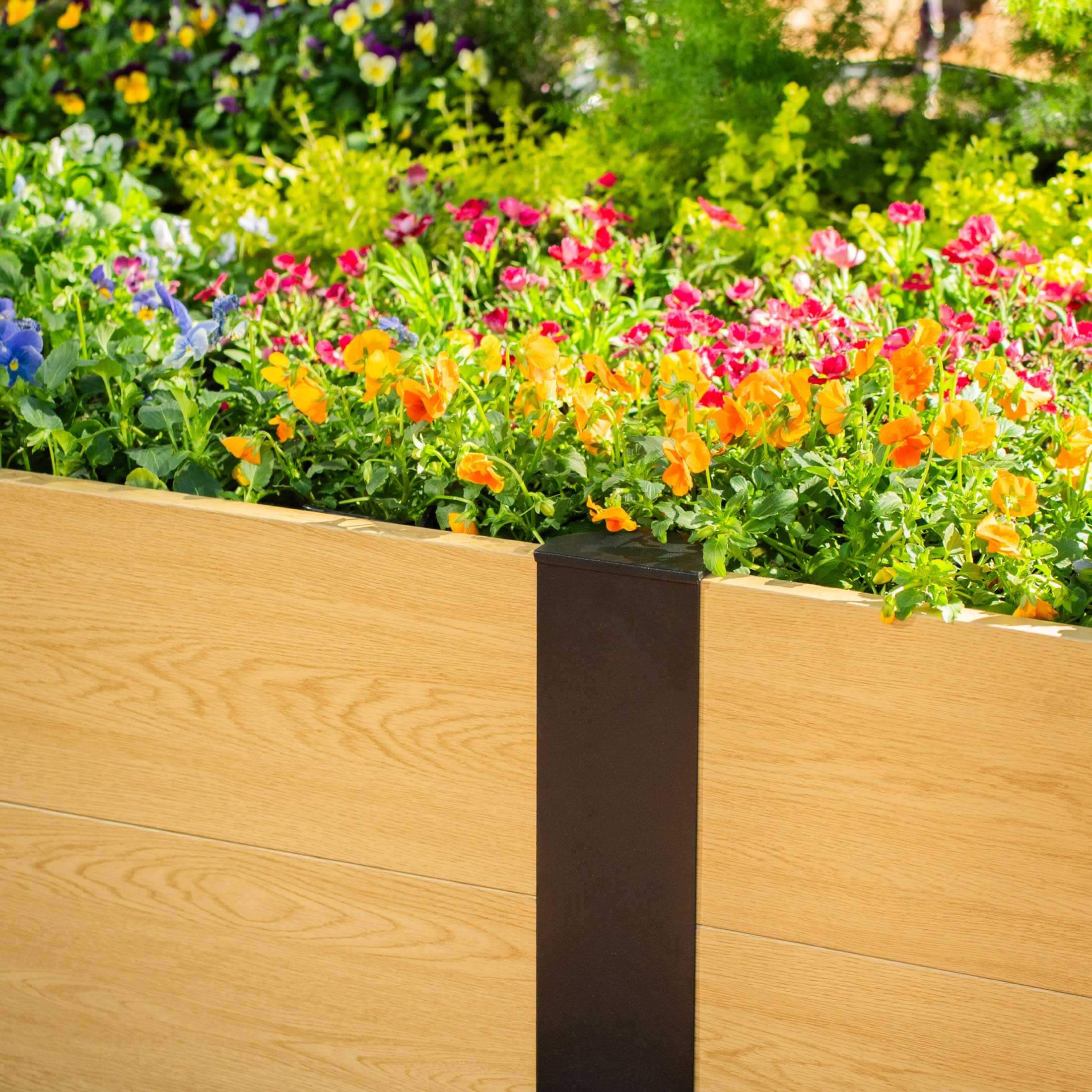 16" Tall Woodgrain 2' x 8' Metal Raised Garden Bed - Image 12