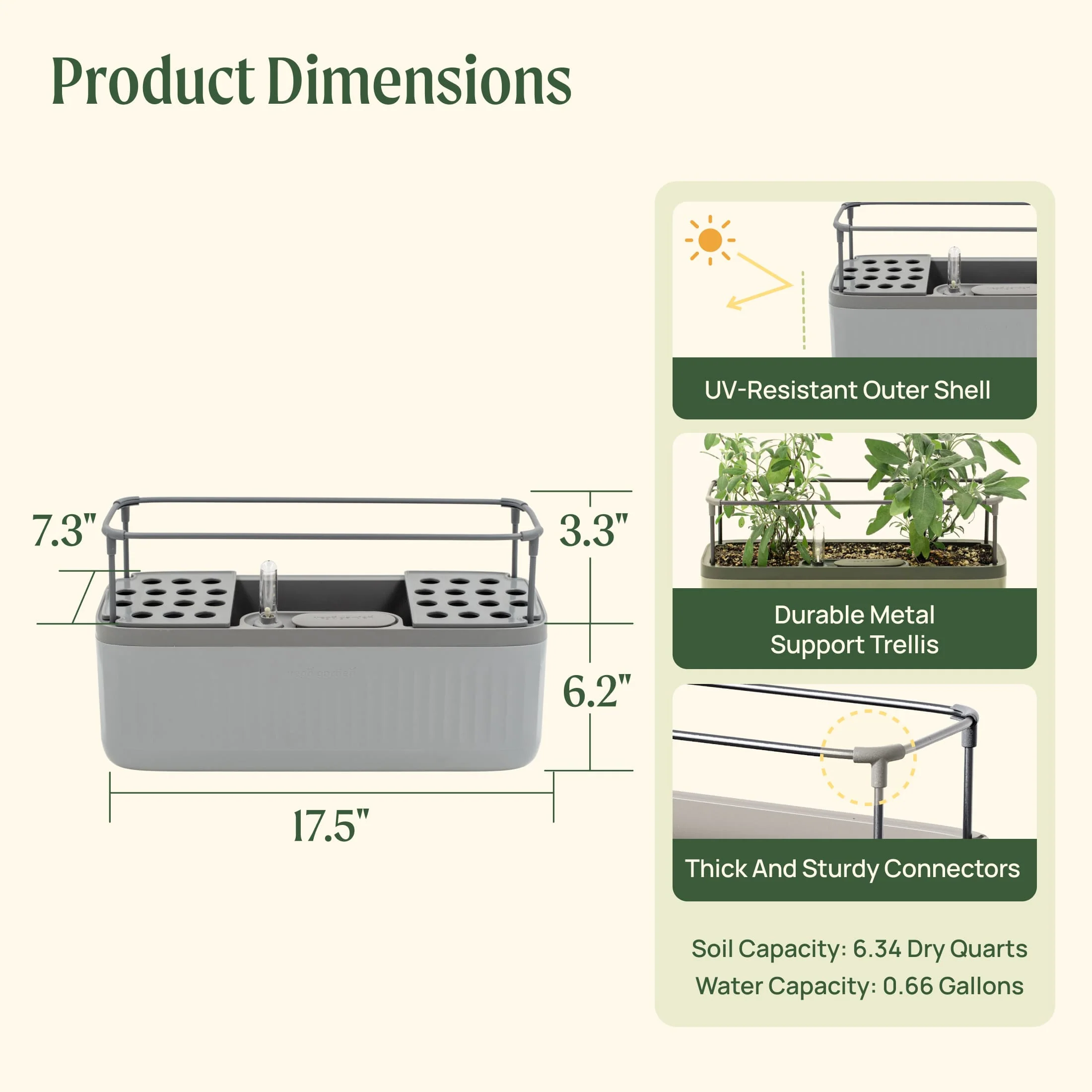 EZ Self-Watering Herb Planter with Trellis Gen 2 - Image 16