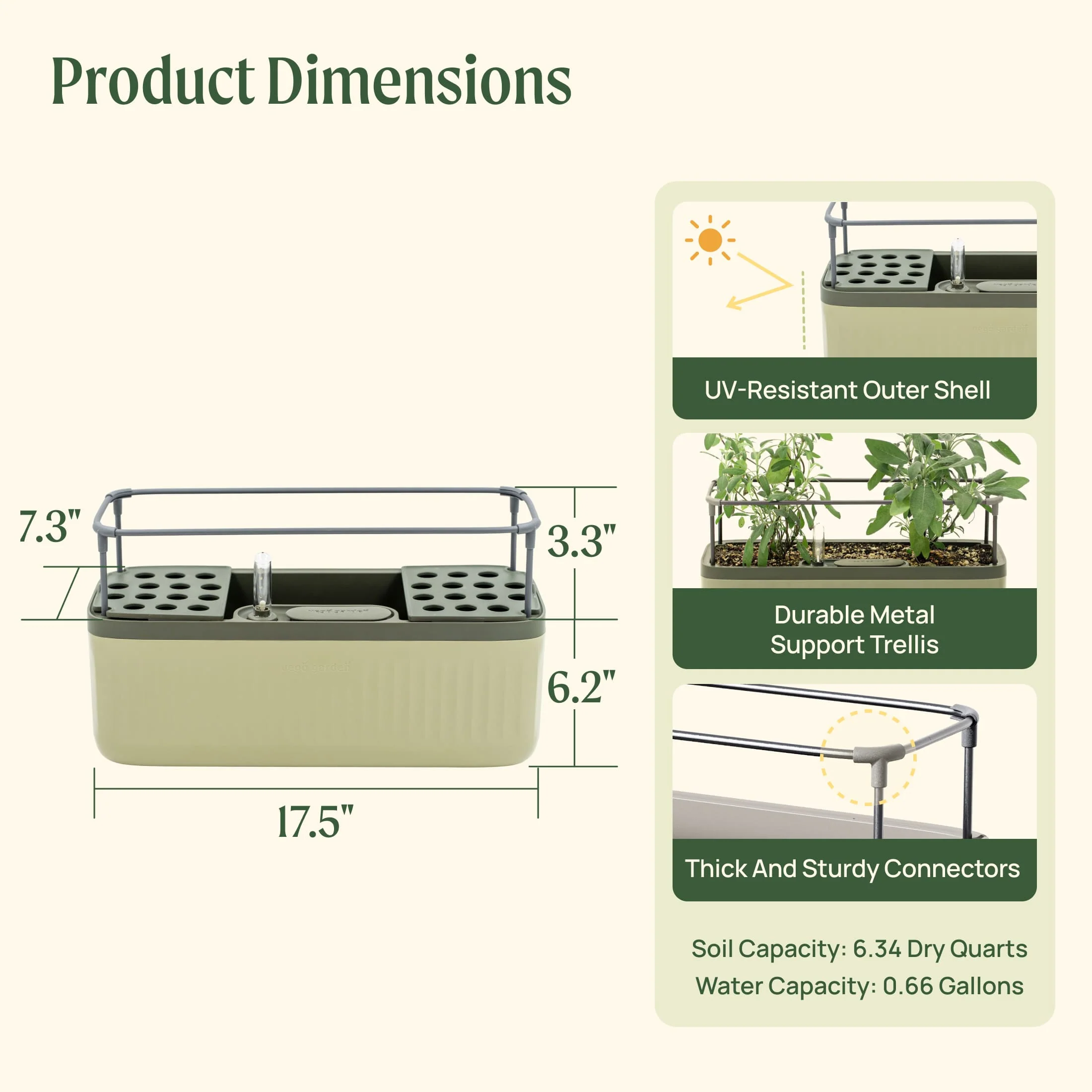 EZ Self-Watering Herb Planter with Trellis Gen 2 - Image 17