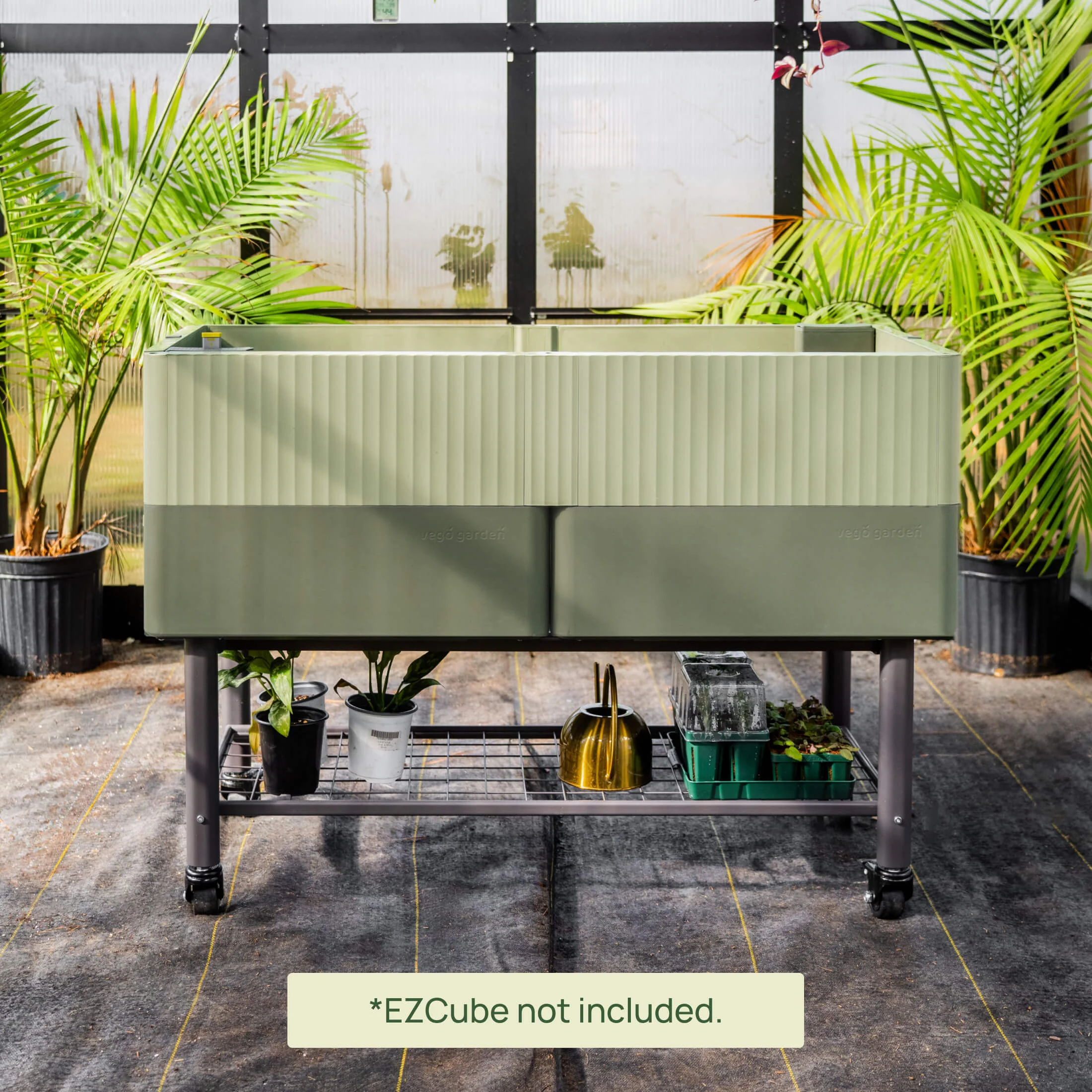 EZCube Elevated Rolling Planter Cart - Image 5