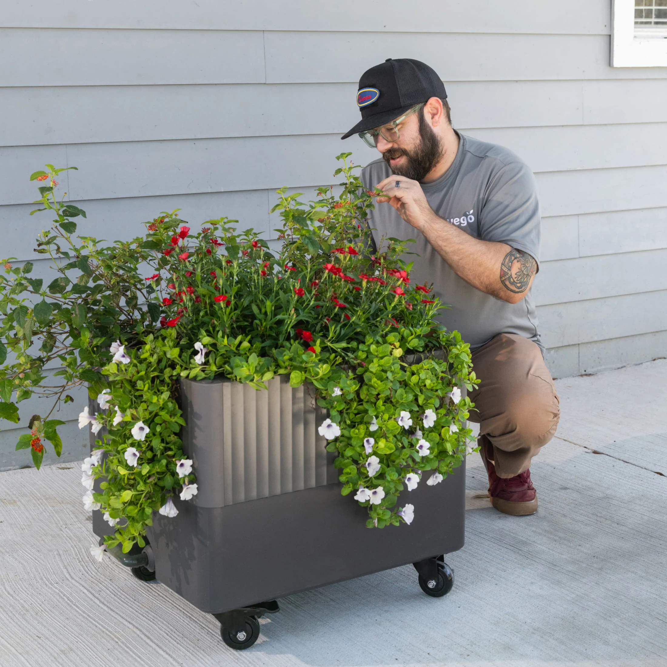 EZCube Self-Watering Rolling Planter 21” x 24” - Image 11