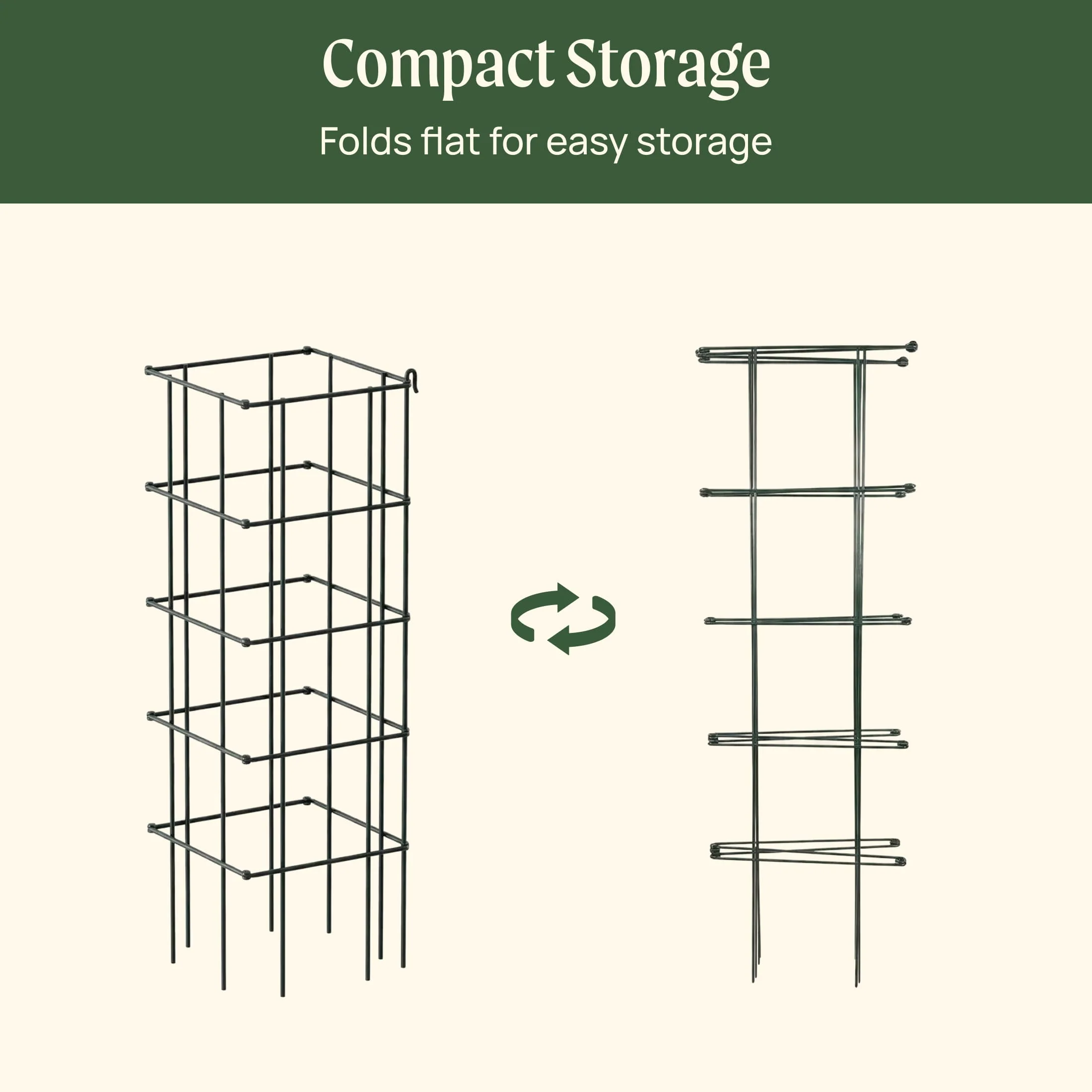 FlexGrow™ Modular Tomato Cage System - 14.5" Square - Image 7