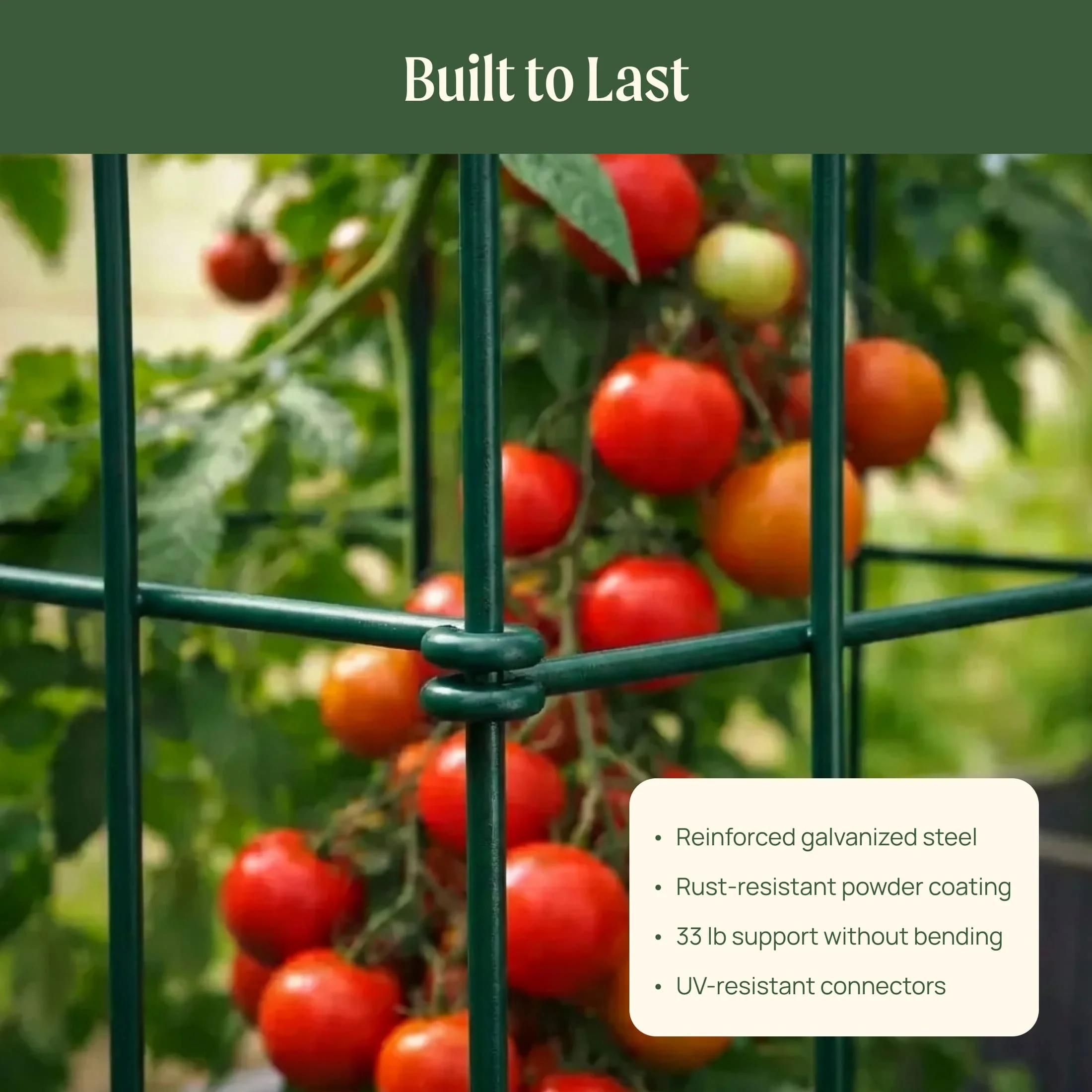 FlexGrow™ Modular Tomato Cage System - 14.5" Square - Image 10