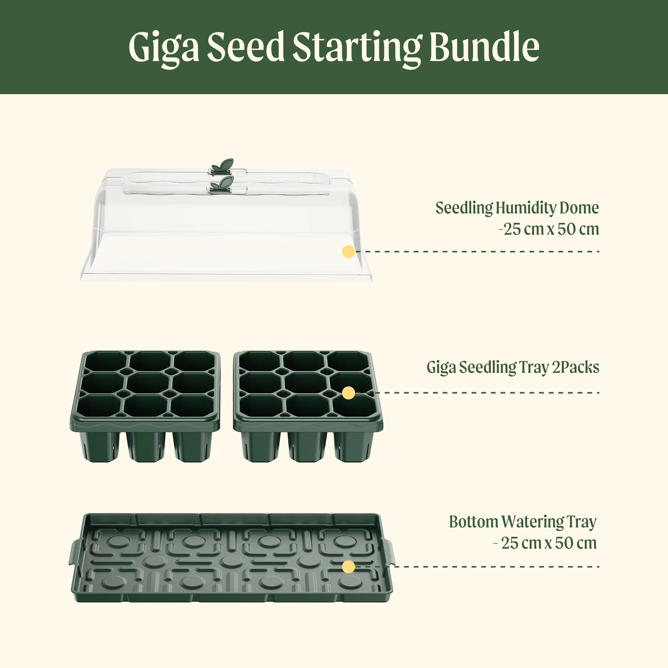 Giga Seed Starting Bundle - 25 cm × 50 cm - Image 2
