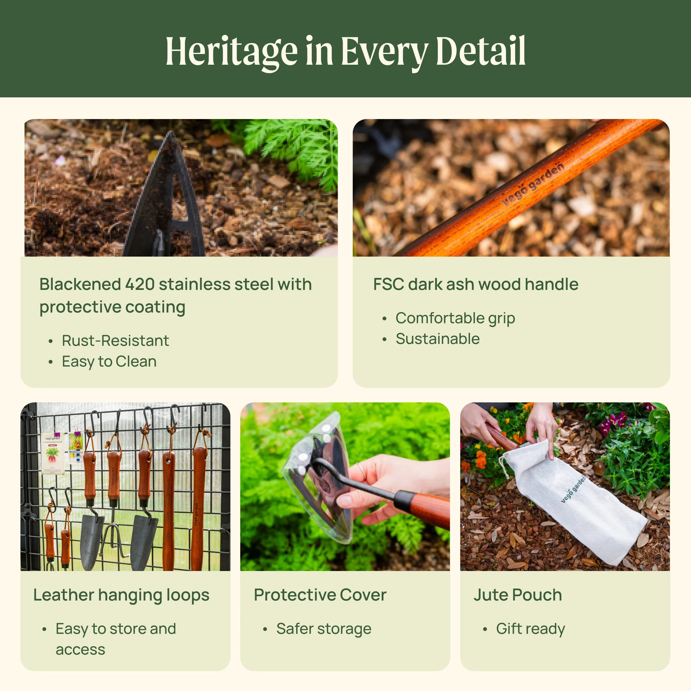 Heritage Garden Bed Multi-Function Hoe - Image 18