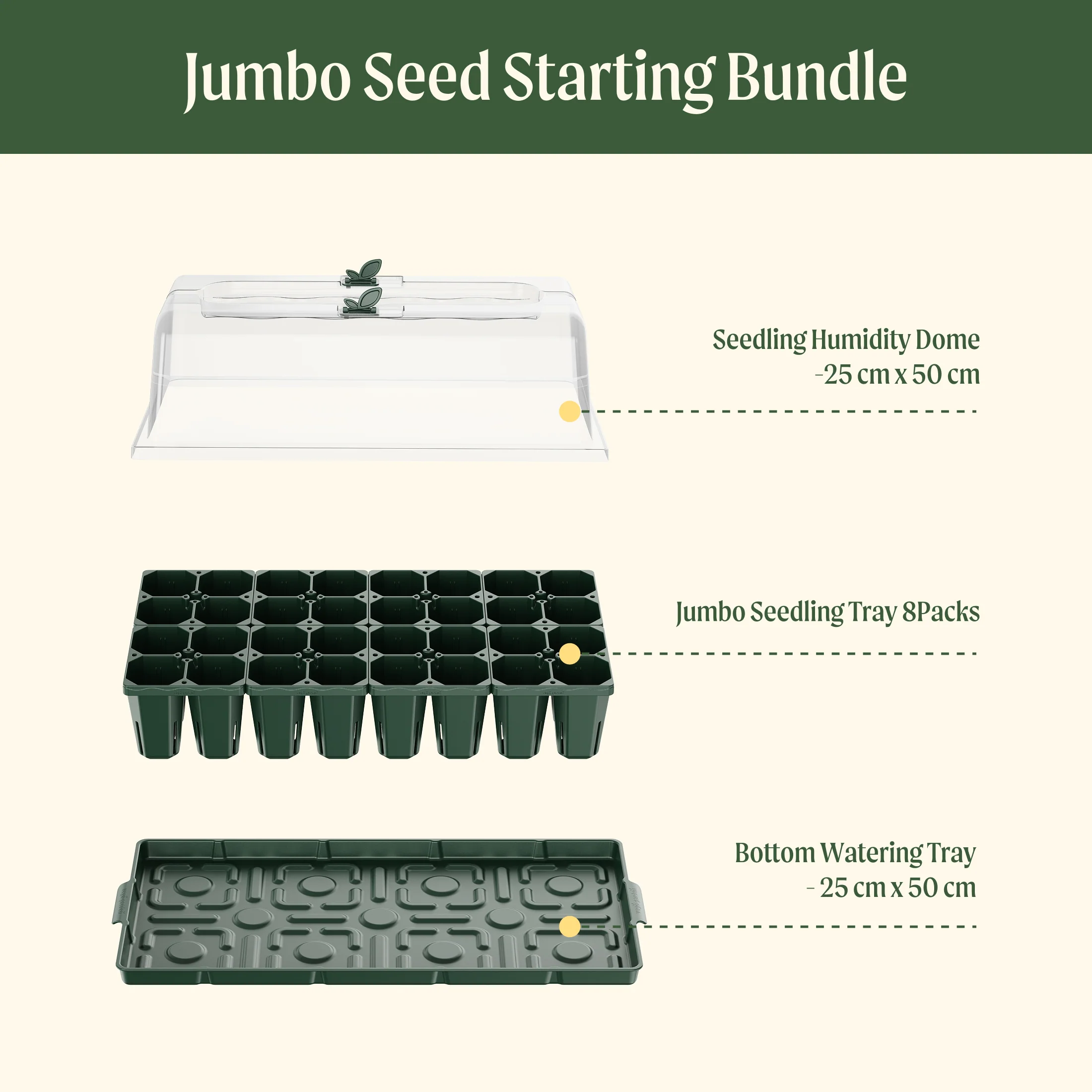 Jumbo Seed Starting Bundle - 25 cm × 50 cm - Image 2
