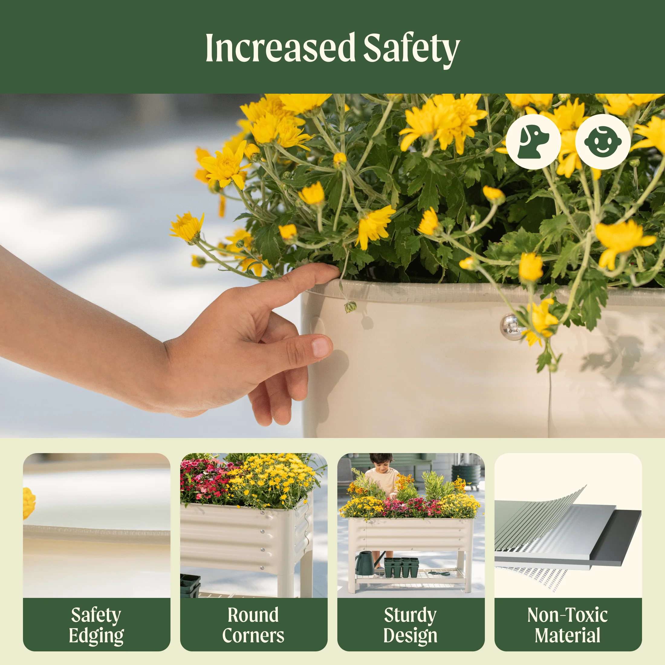 Kids First Elevated Garden Bed - 1.3' x 3.0' - Image 5