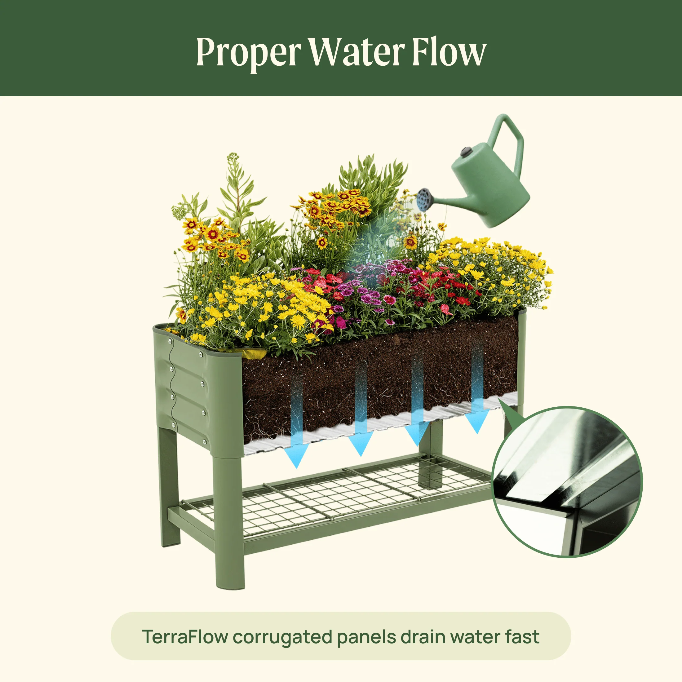 Kids First Elevated Garden Bed - 1.3' x 3.0' - Image 8