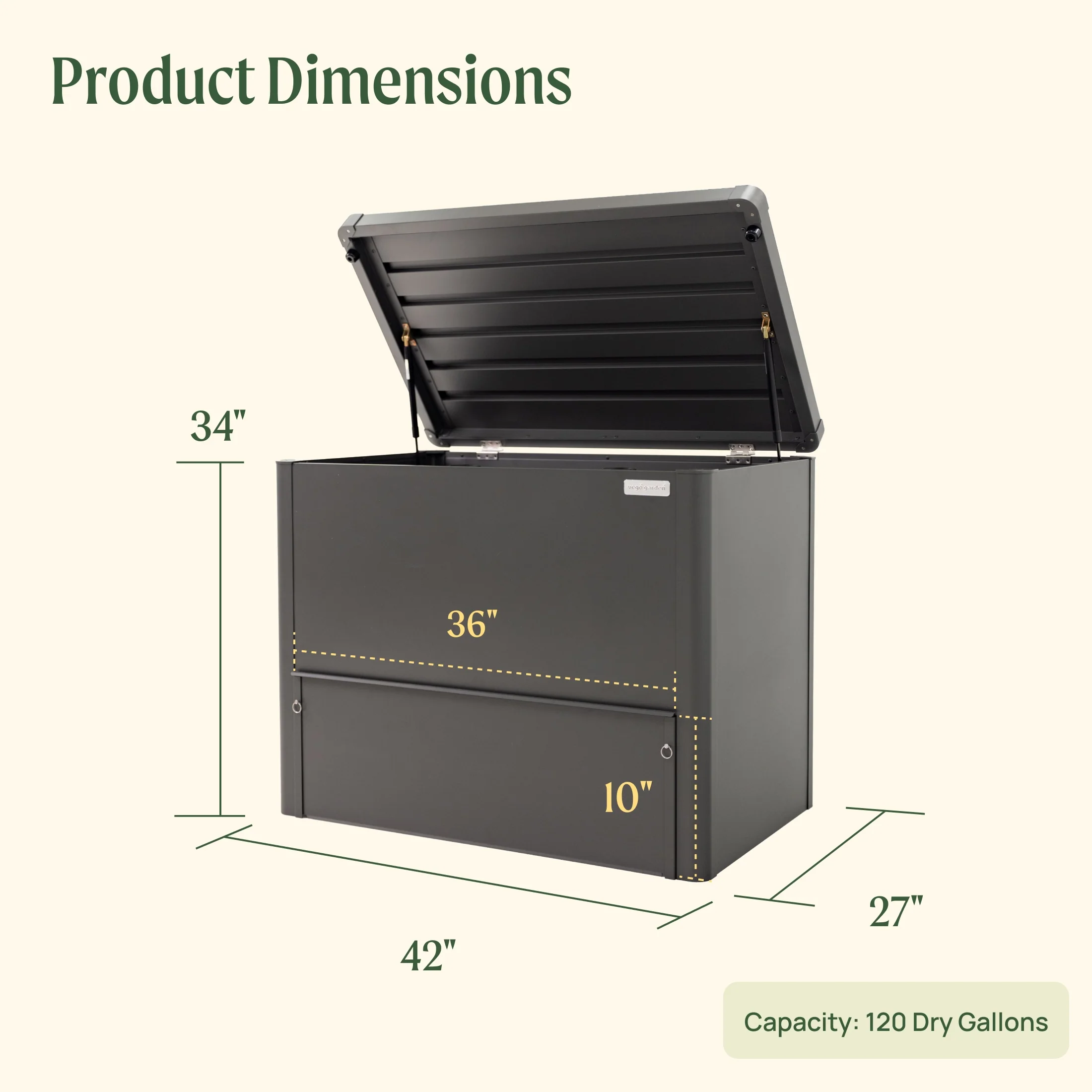 Modern Metal Compost Bin - Image 2