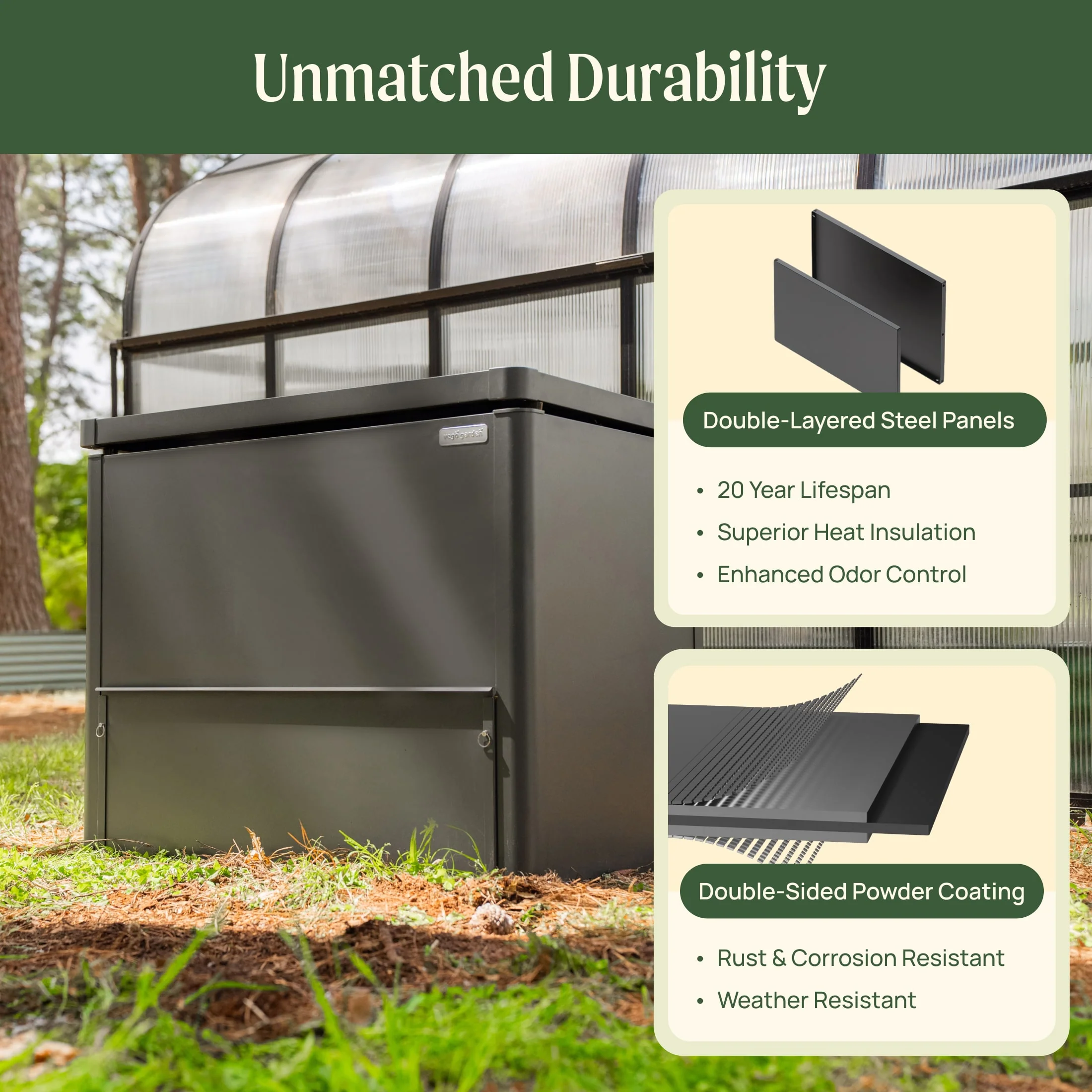 Modern Metal Compost Bin - Image 5