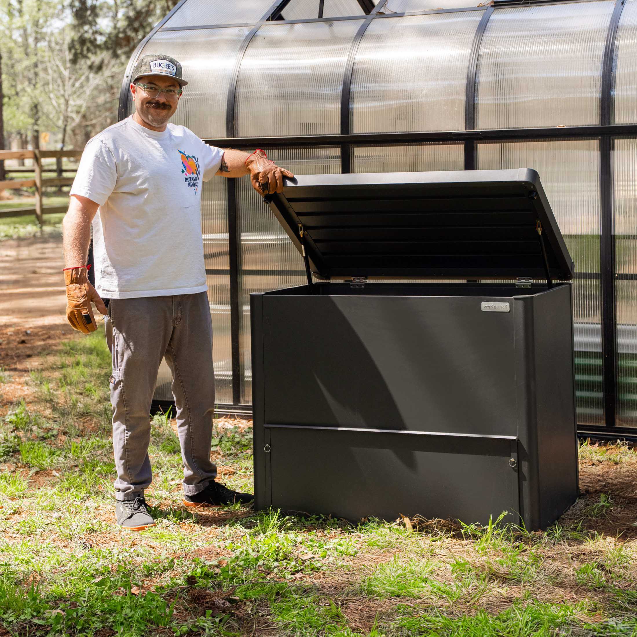 Modern Metal Compost Bin - Image 6