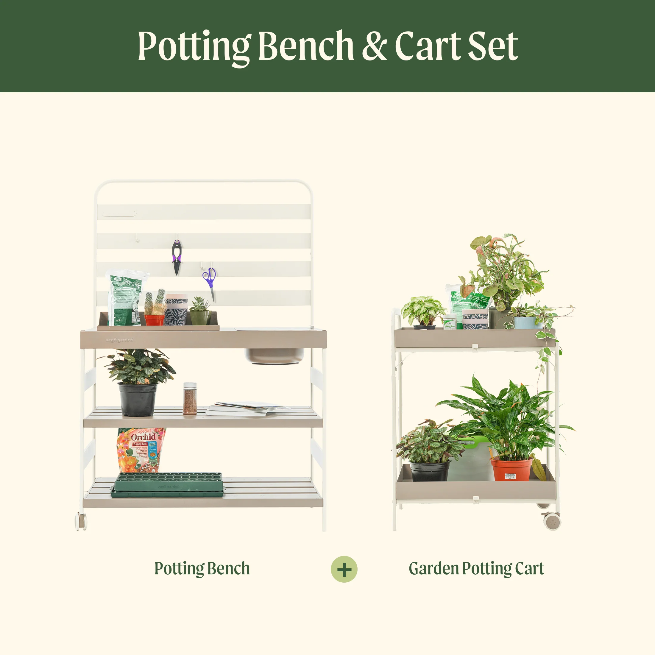Potting Bench & Cart Set - Image 2
